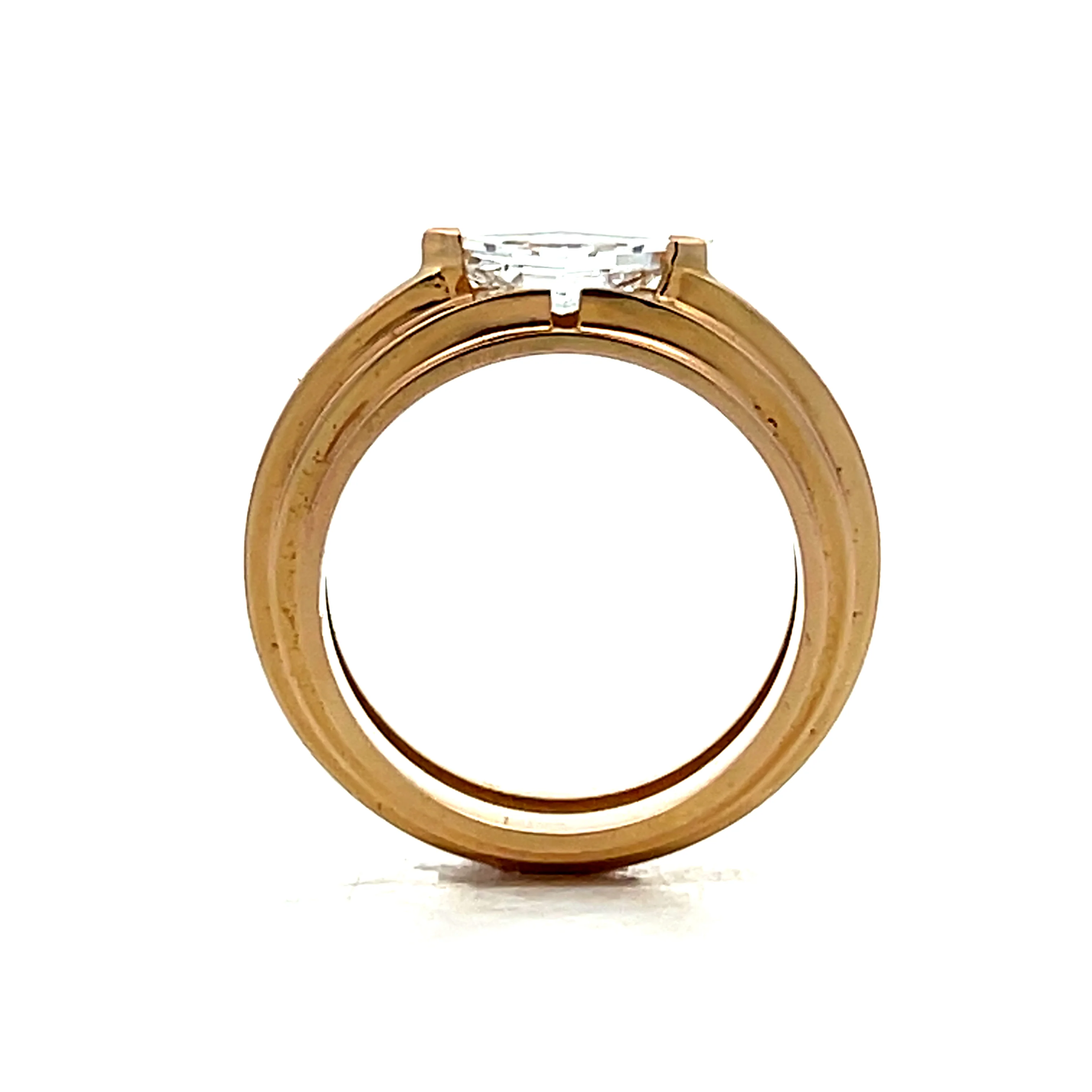 .55 Lozenge East-West Diamond Engagement Ring 14k - Image 4