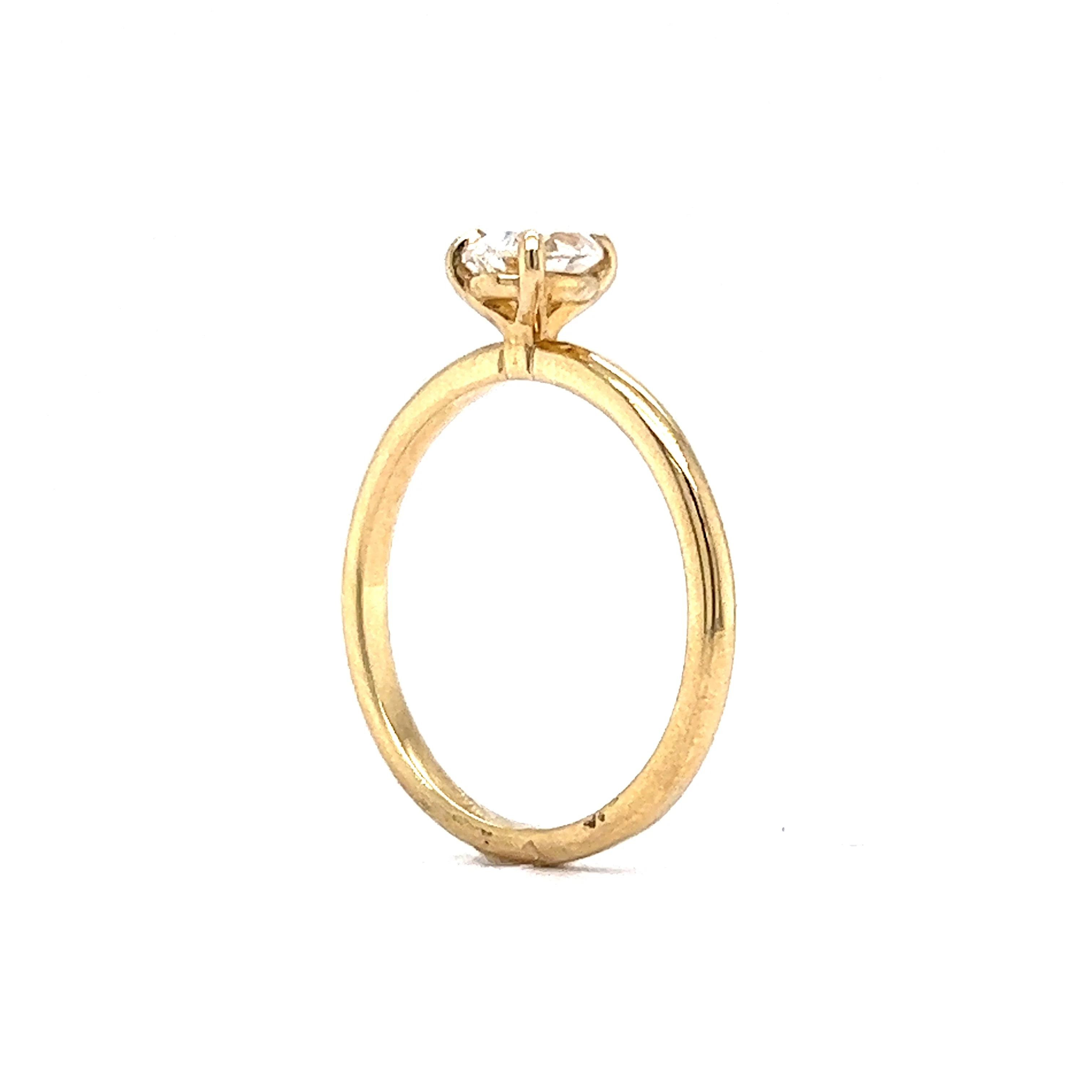 .55 Pear Cut Solitaire Diamond Engagement Ring in 14k - Image 5