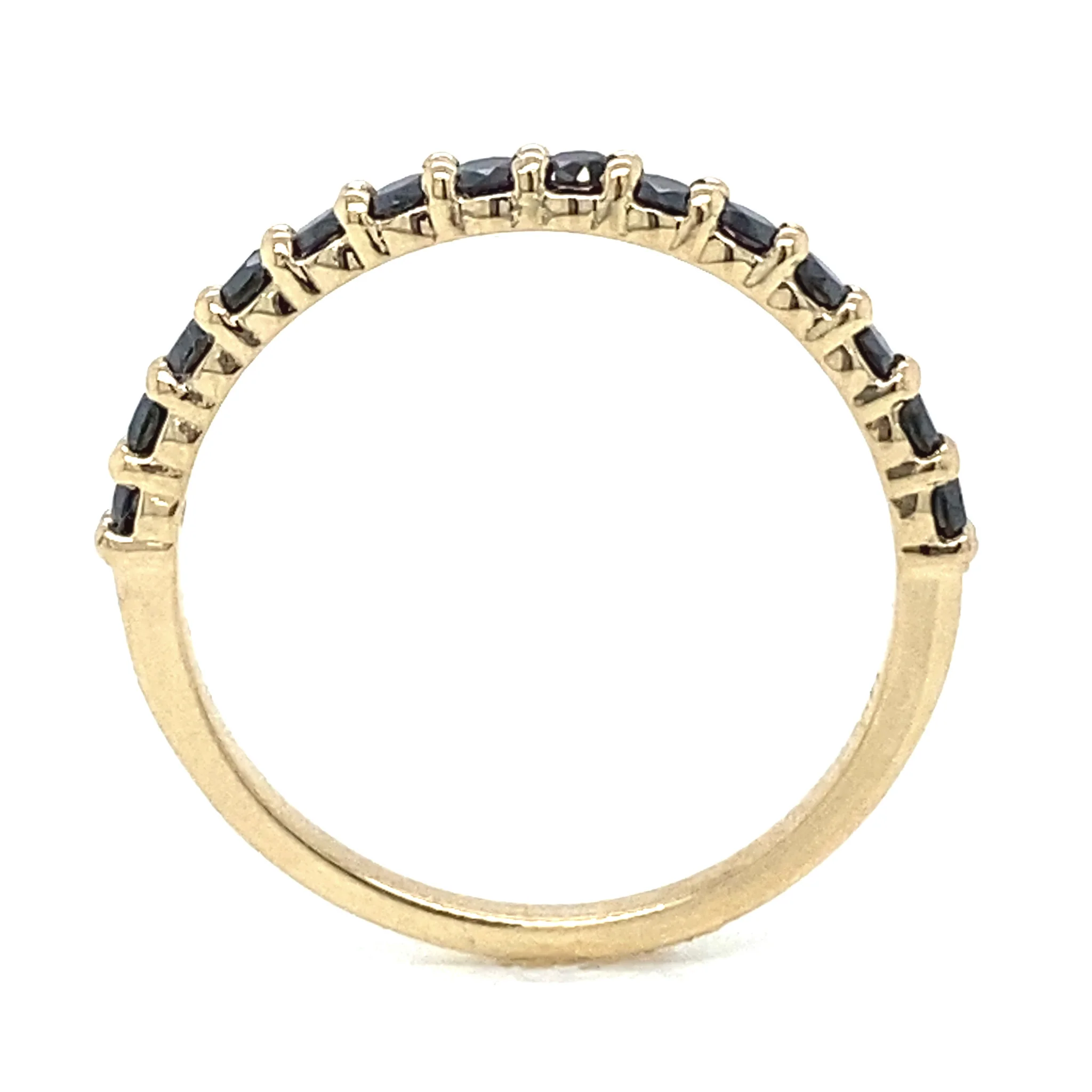 .56 Black Diamond Wedding Band in 14k Yellow Gold - Image 4