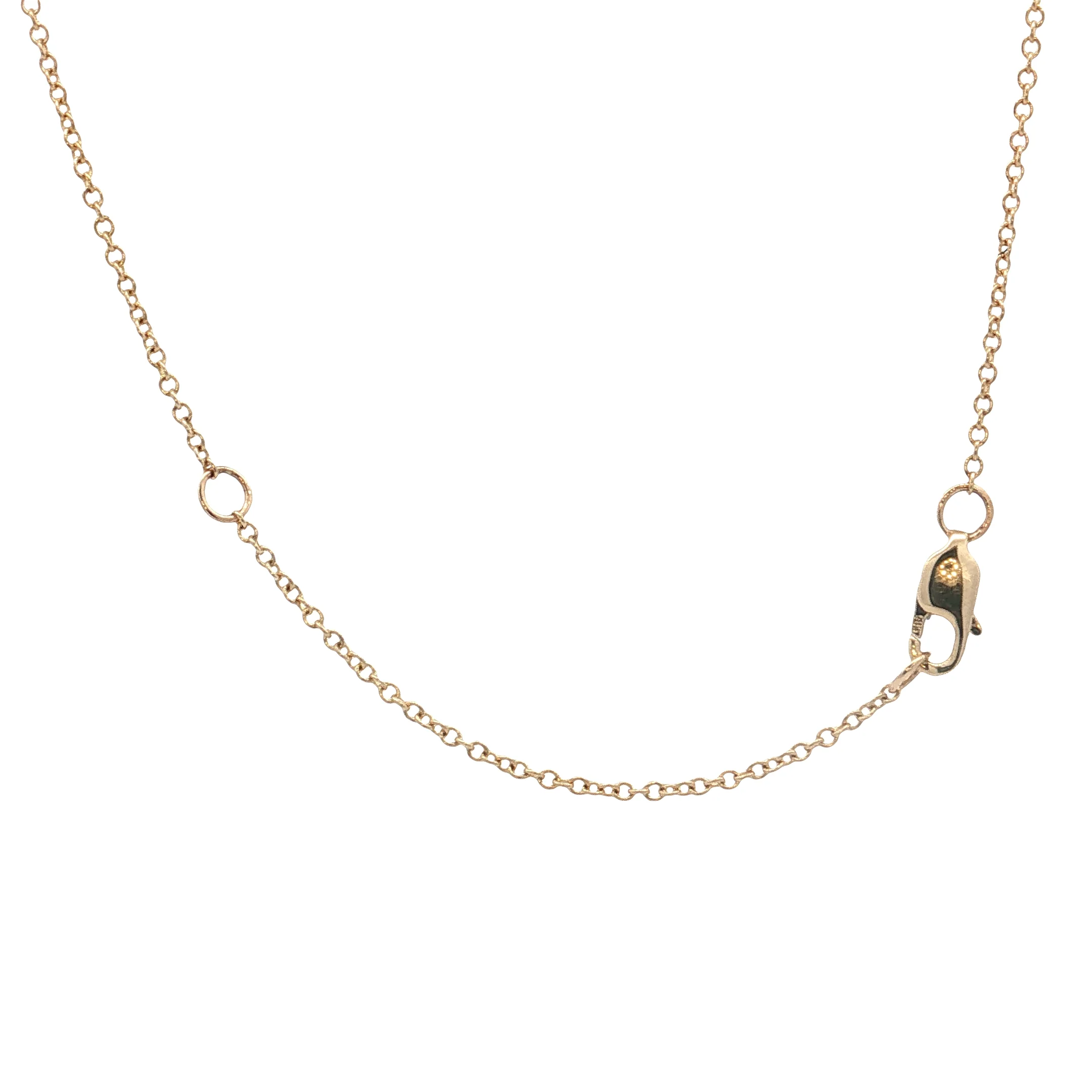 .56 Emerald & Diamond Pendant Necklace 14k Yellow Gold - Image 4