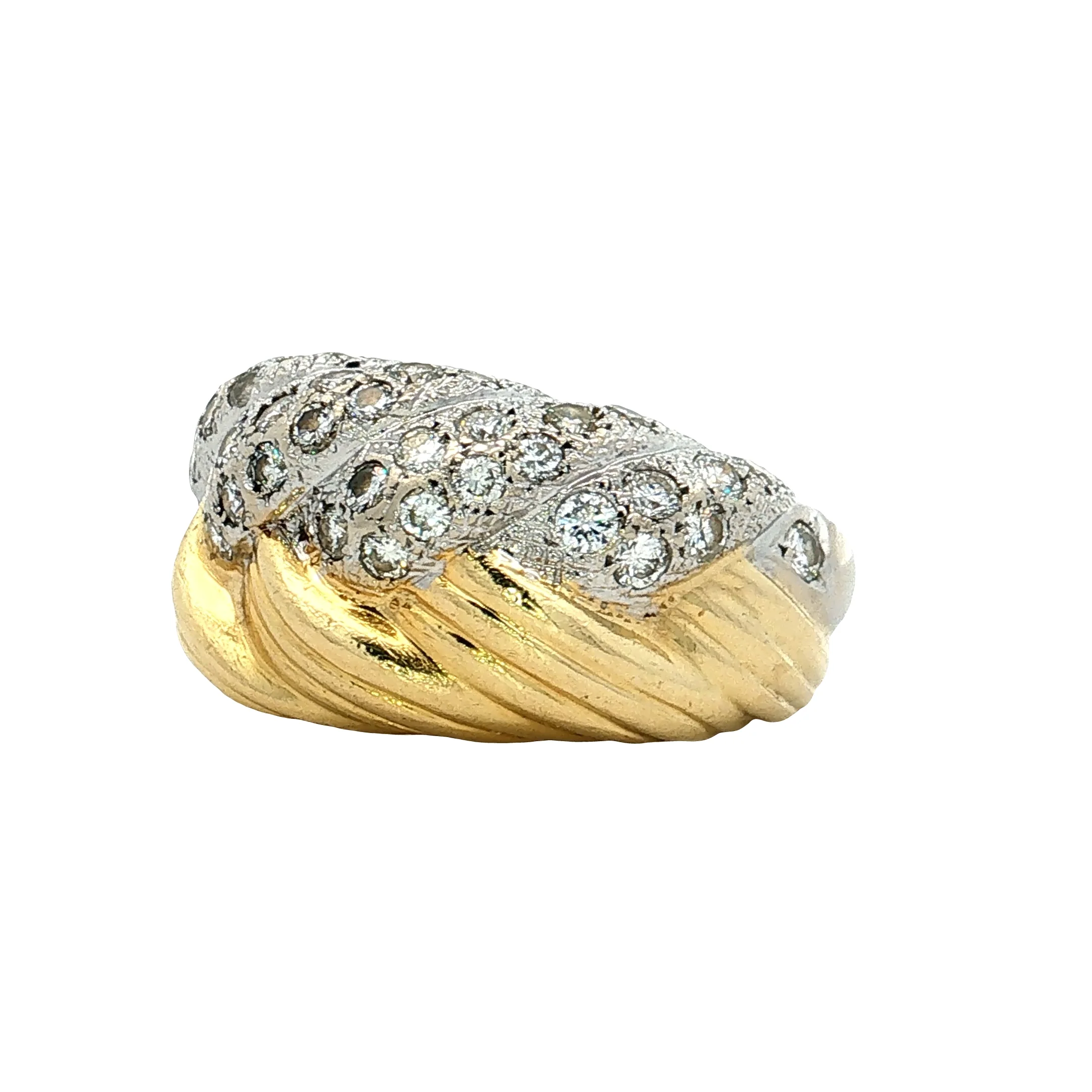 .56 Woven Diamond Cocktail Ring 18k Platinum - Image 2