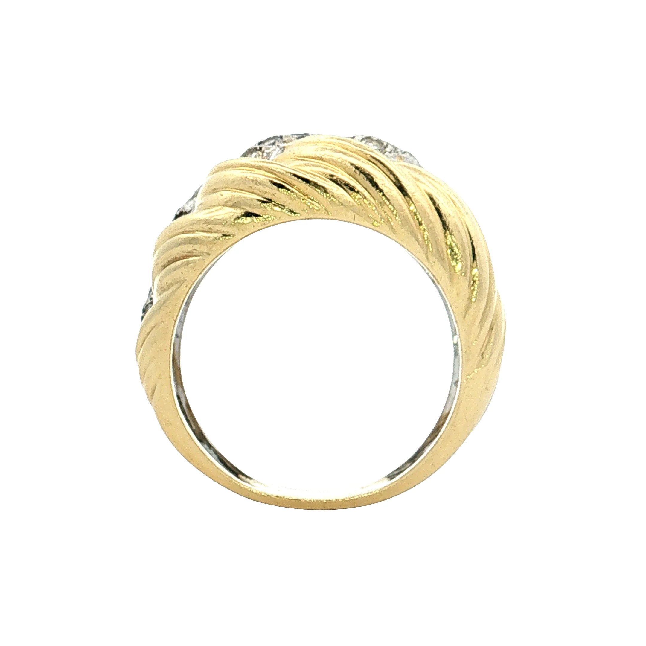 .56 Woven Diamond Cocktail Ring 18k Platinum - Image 4