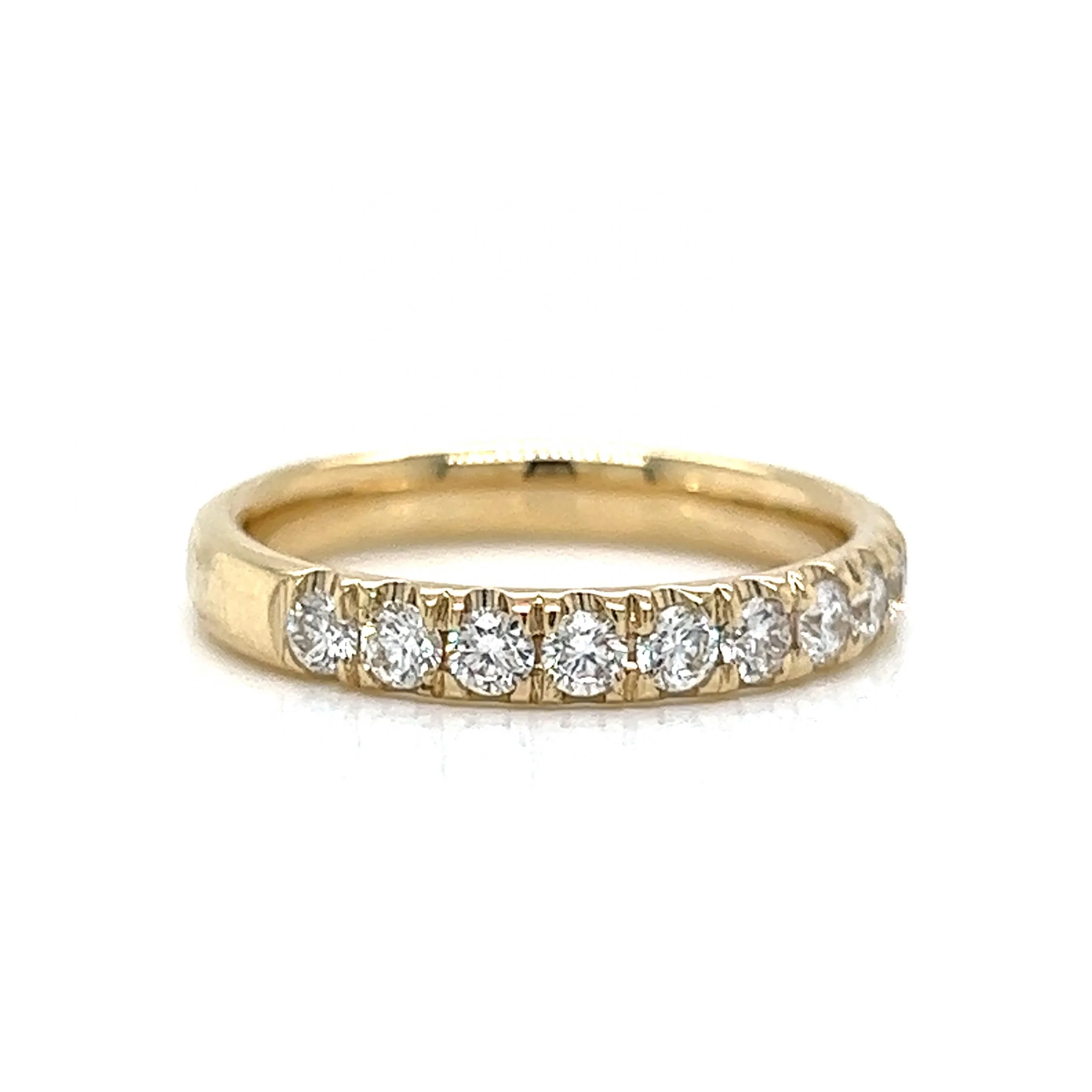 .58 Round Brilliant Diamond Wedding Band in 14k Yellow Gold - Image 3