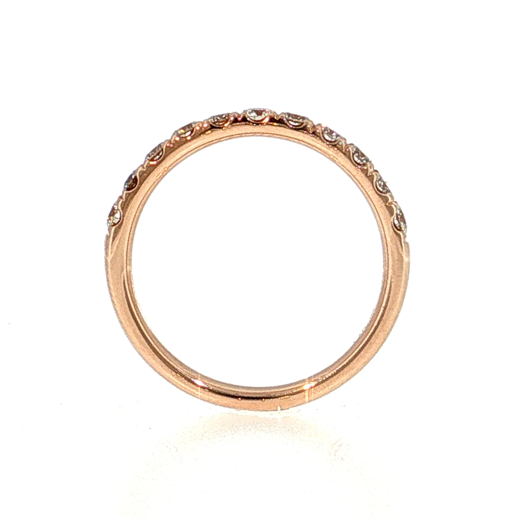 .59 Half-Eternity Diamond Wedding Band in 14k Rose Gold - Image 4