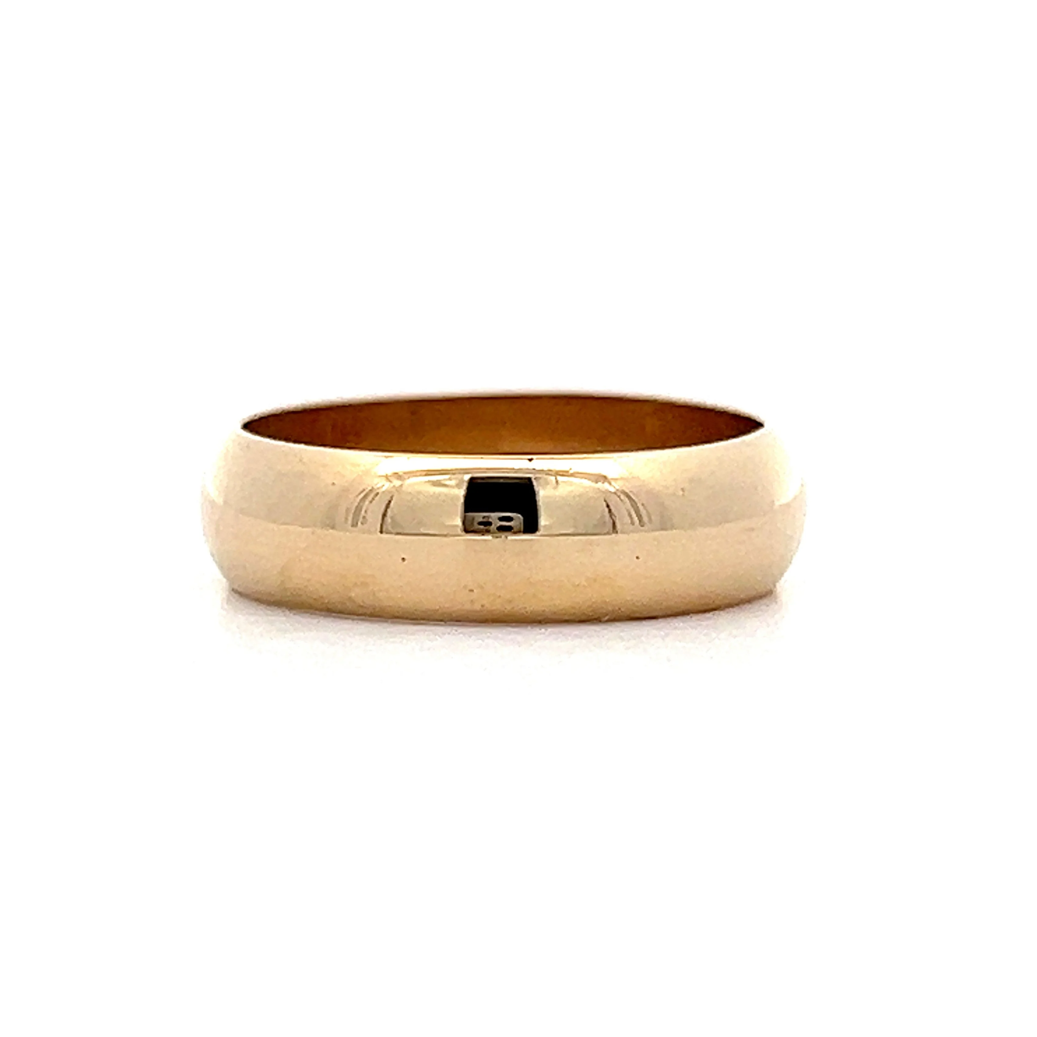 5mm Round Edge Wedding Band in 14k Yellow Gold