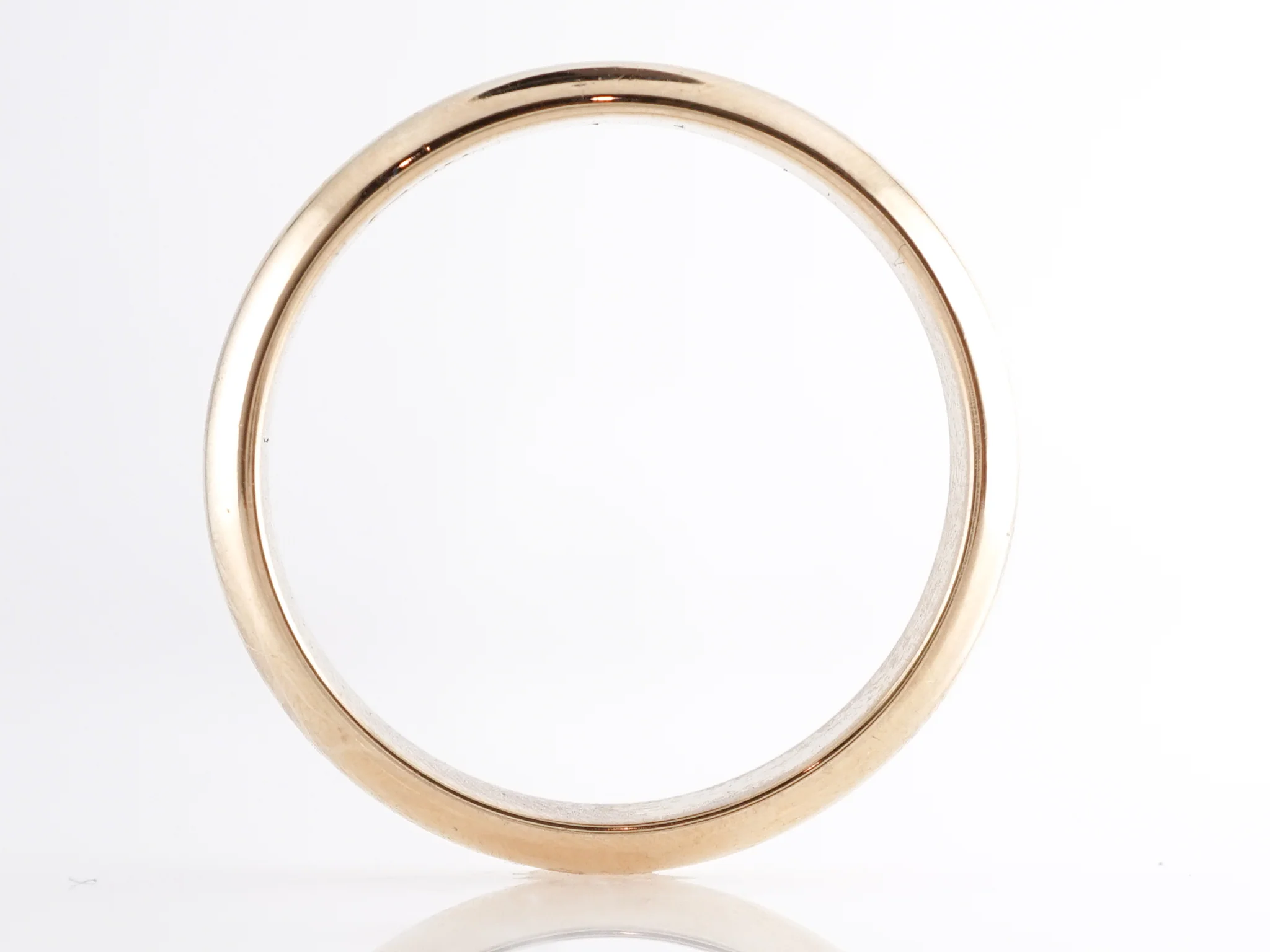 5mm Men's Half Round Wedding Band in 14k Yellow Gold - Image 2