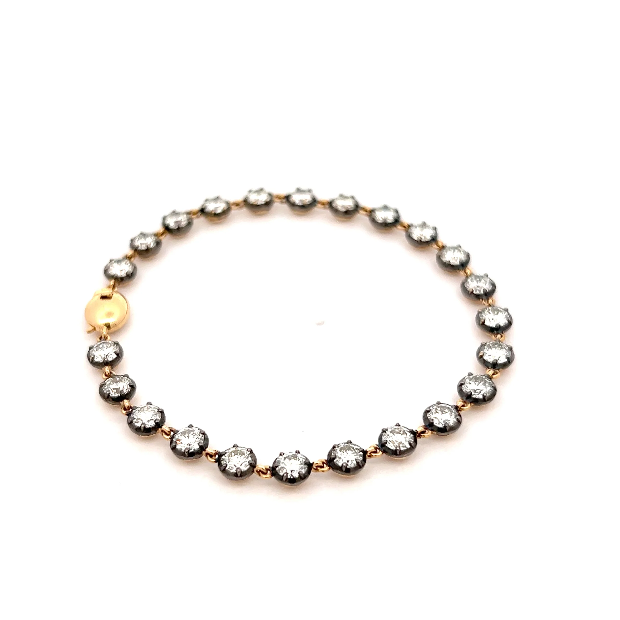 6.02 Diamond Tennis Bracelet 18k Yellow Gold - Image 3