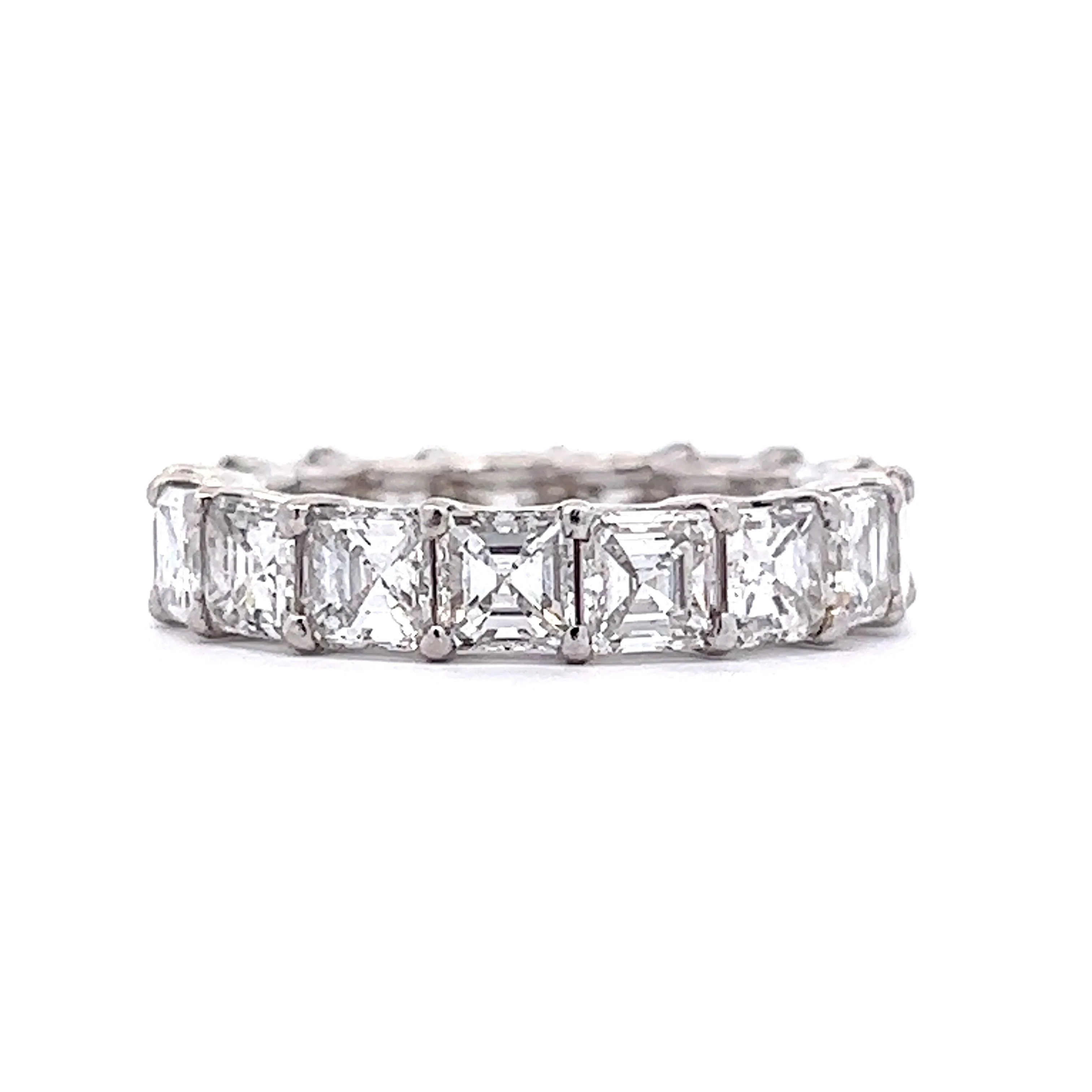 6.20 Asscher Cut Diamond Eternity Band in Platinum - Image 3