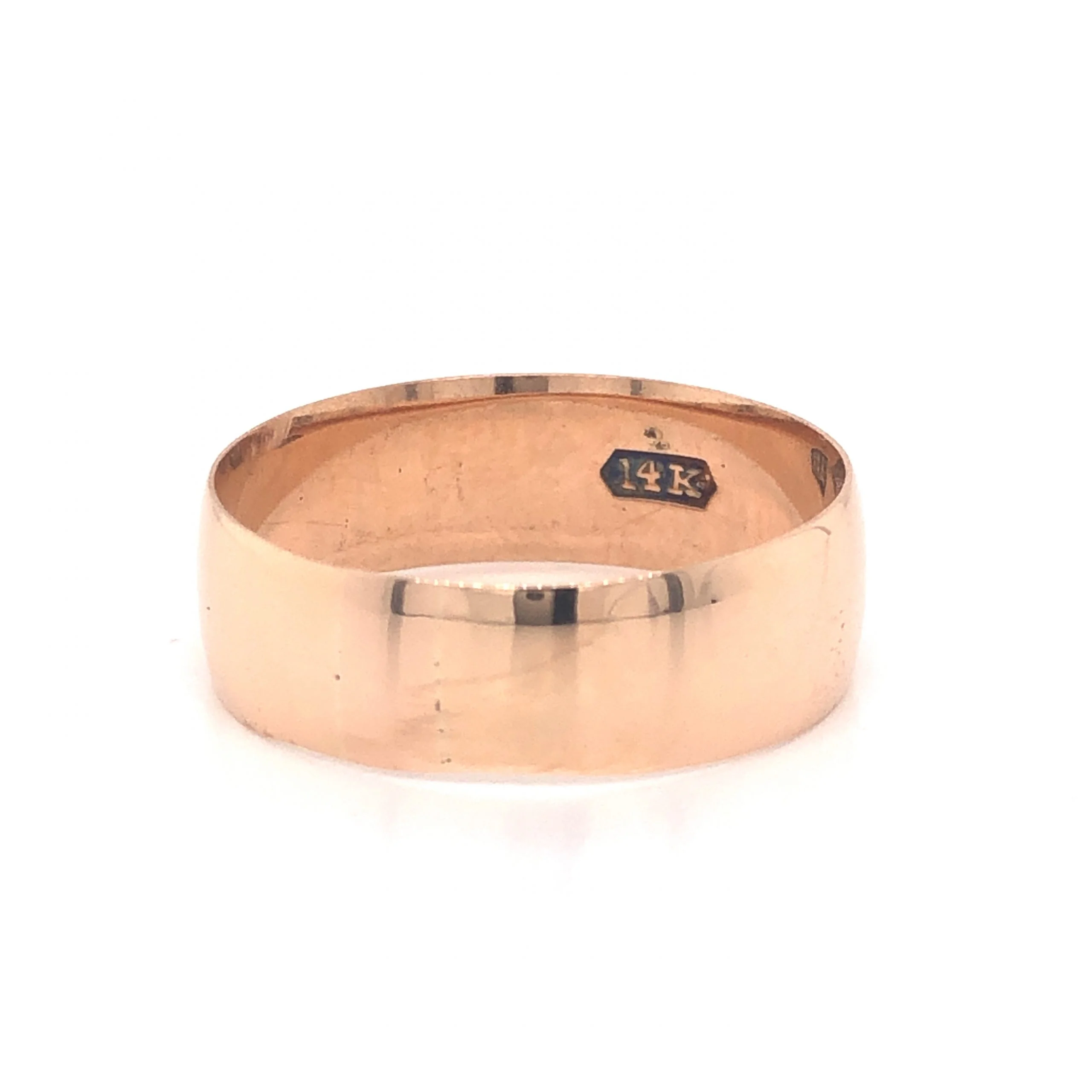 6.64mm Mid-Century Wedding Band in 14k Yellow Gold - Image 2