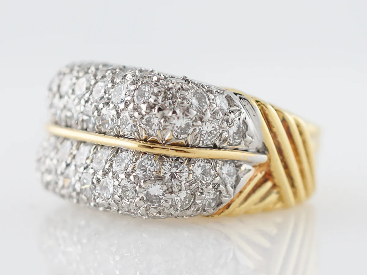 6 Carat Diamond Cocktail Ring in Yellow Gold & Platinum - Image 2