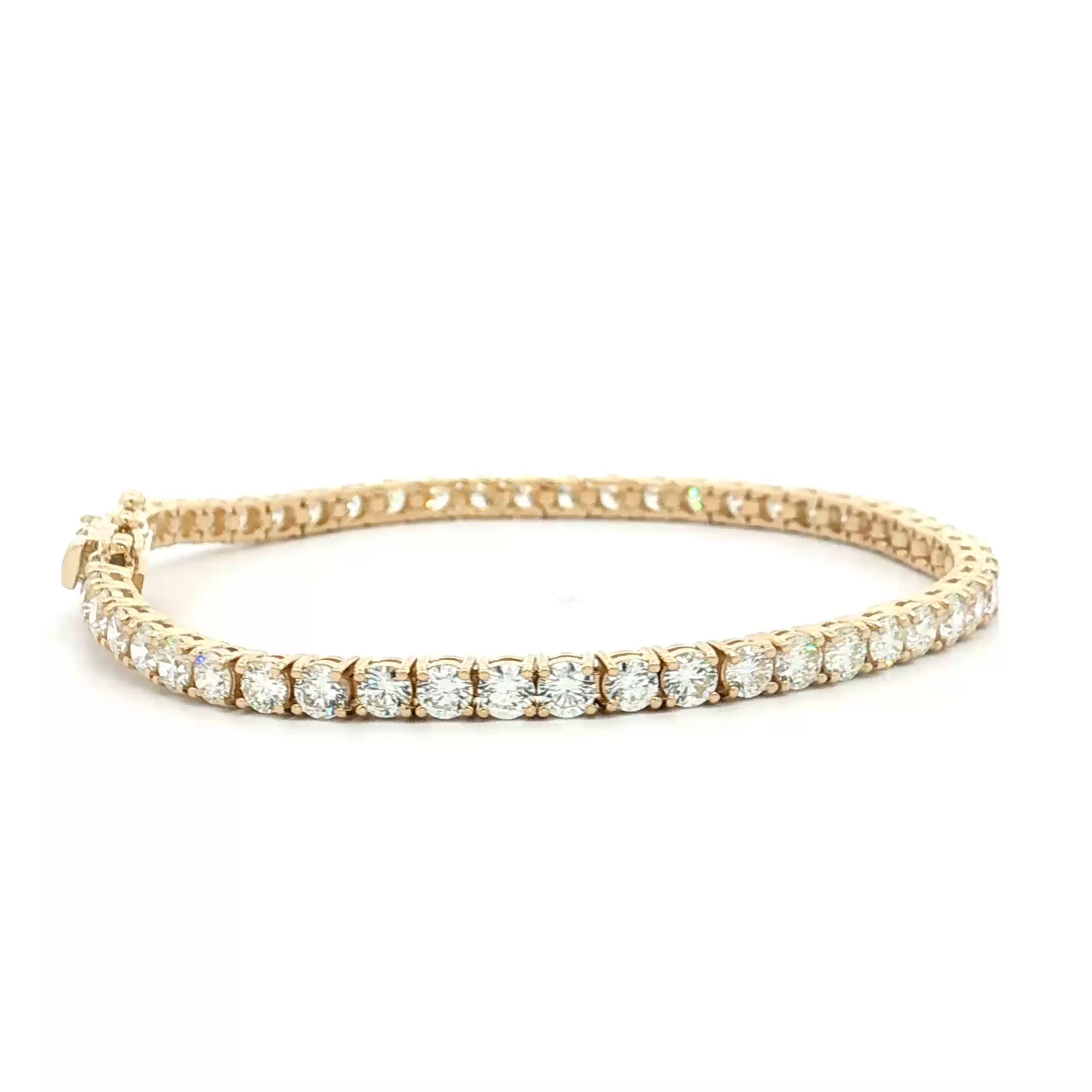 6 Carat Round Brilliant Diamond Tennis Bracelet 14k - Image 3