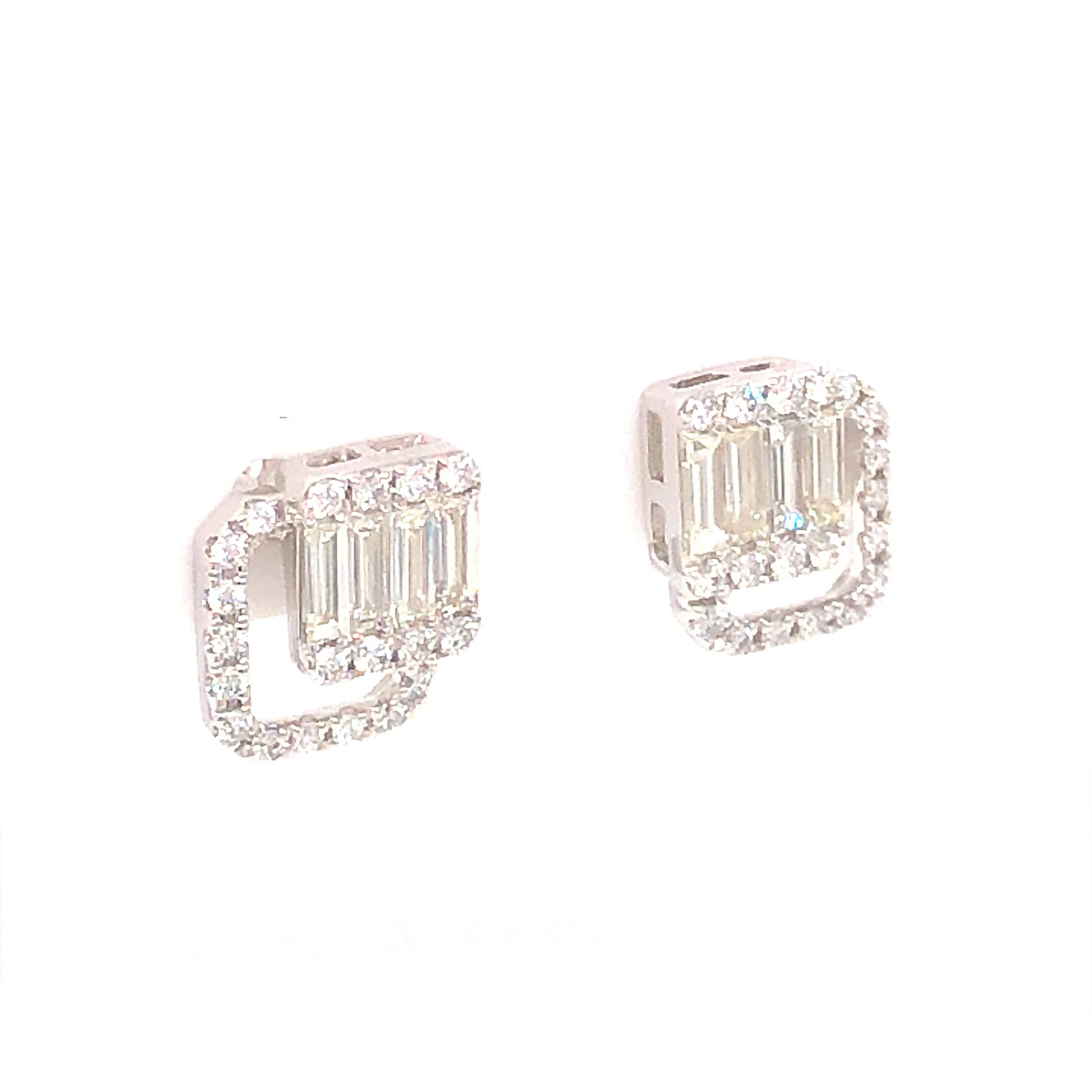 .60 Diamond Earring Studs in 18k White Gold - Image 3