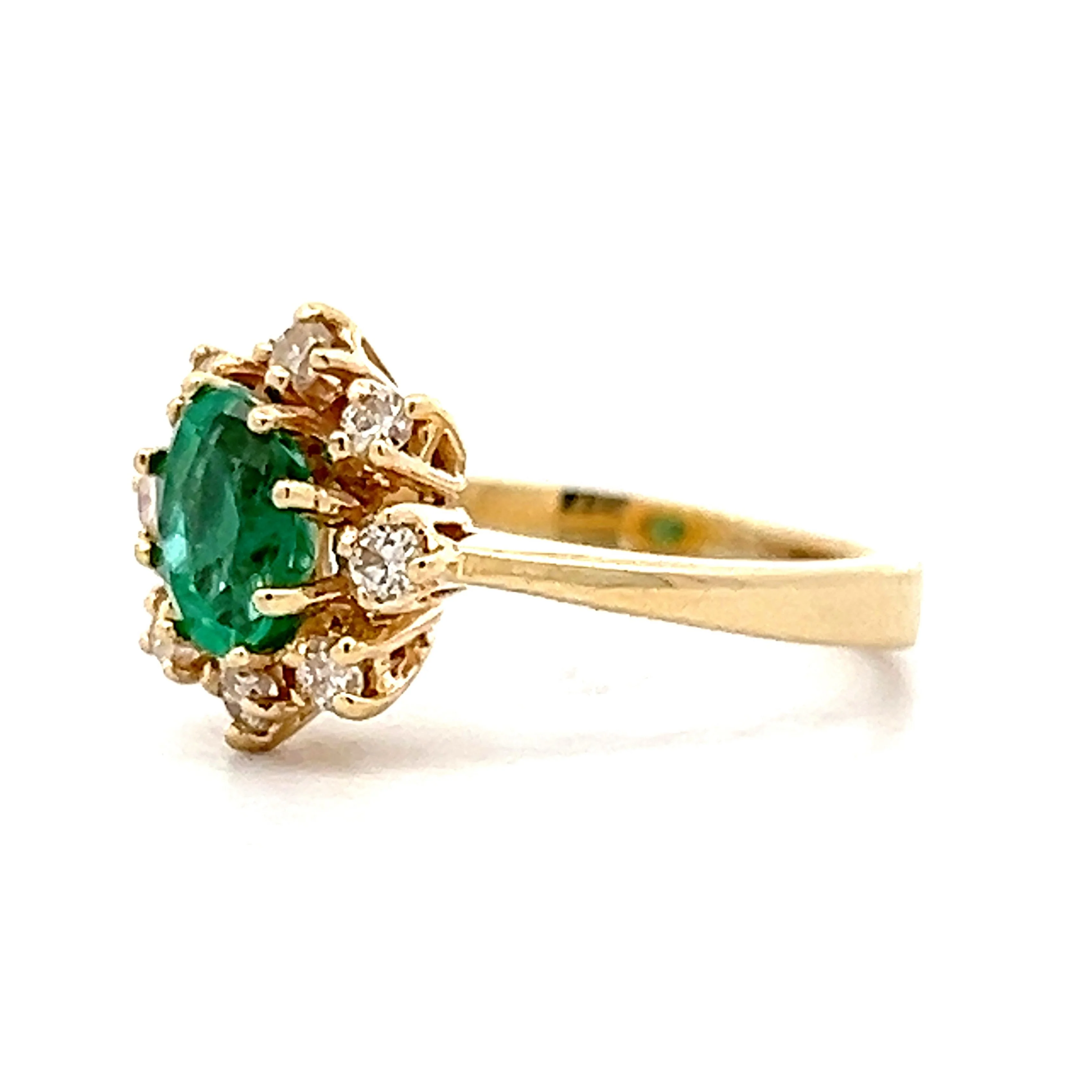 .60 Emerald & Diamond Right Hand Ring in 14k Yellow Gold - Image 2