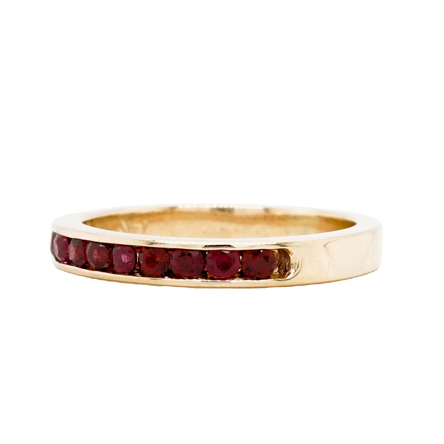 .60 Garnet Wedding Band in 14k Yellow Gold - Image 2