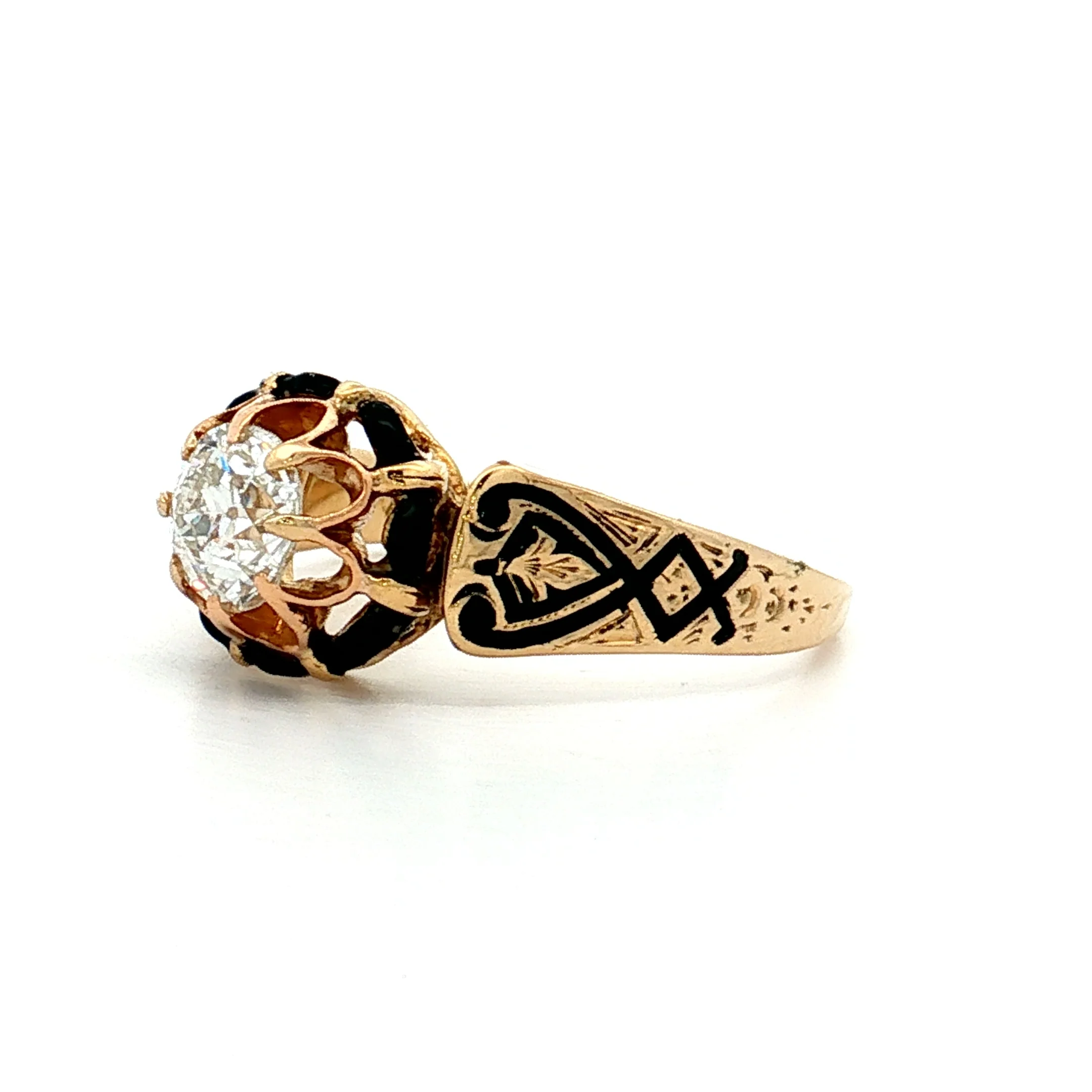 .61 Antique Victorian Diamond Engagement Ring 18k - Image 2