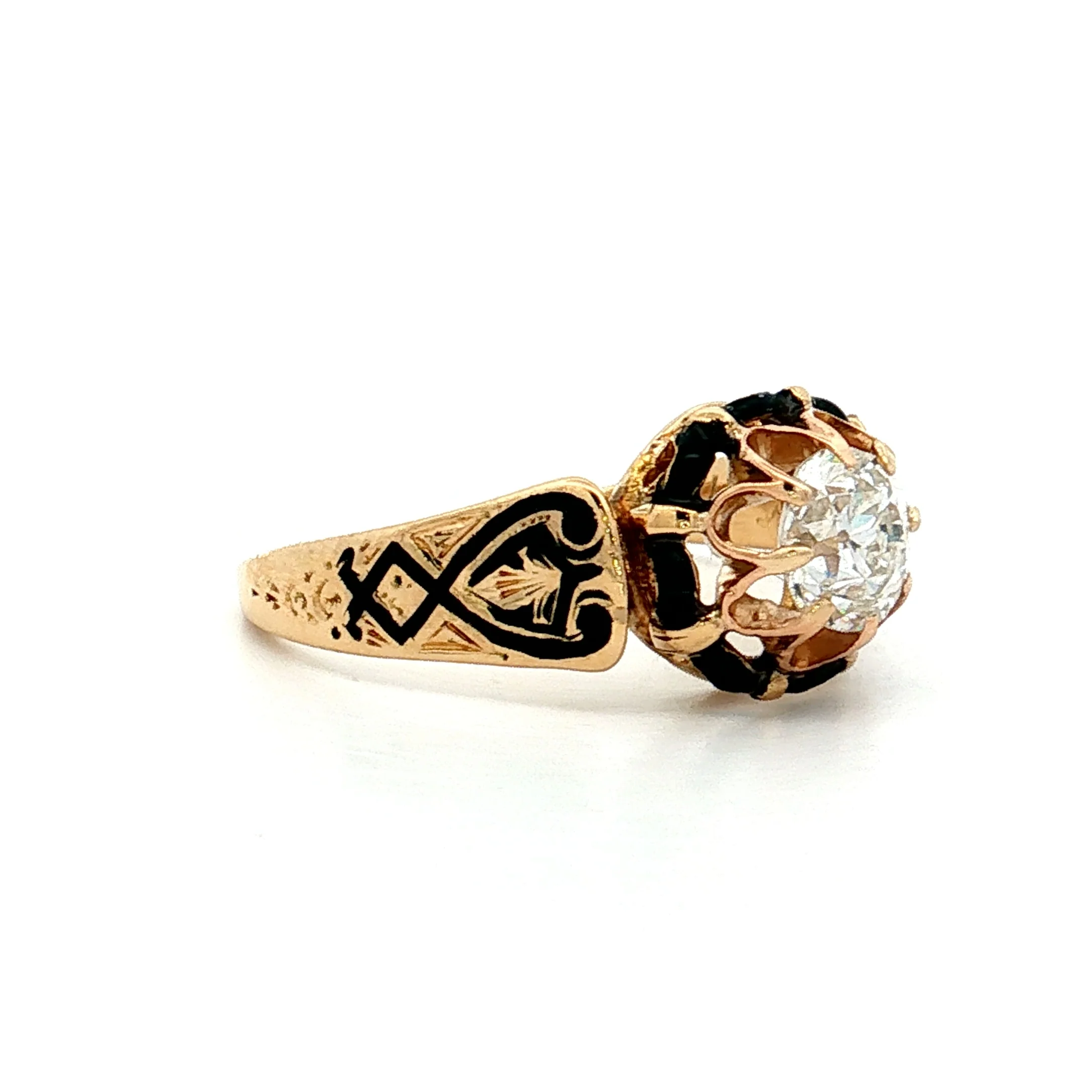.61 Antique Victorian Diamond Engagement Ring 18k - Image 3