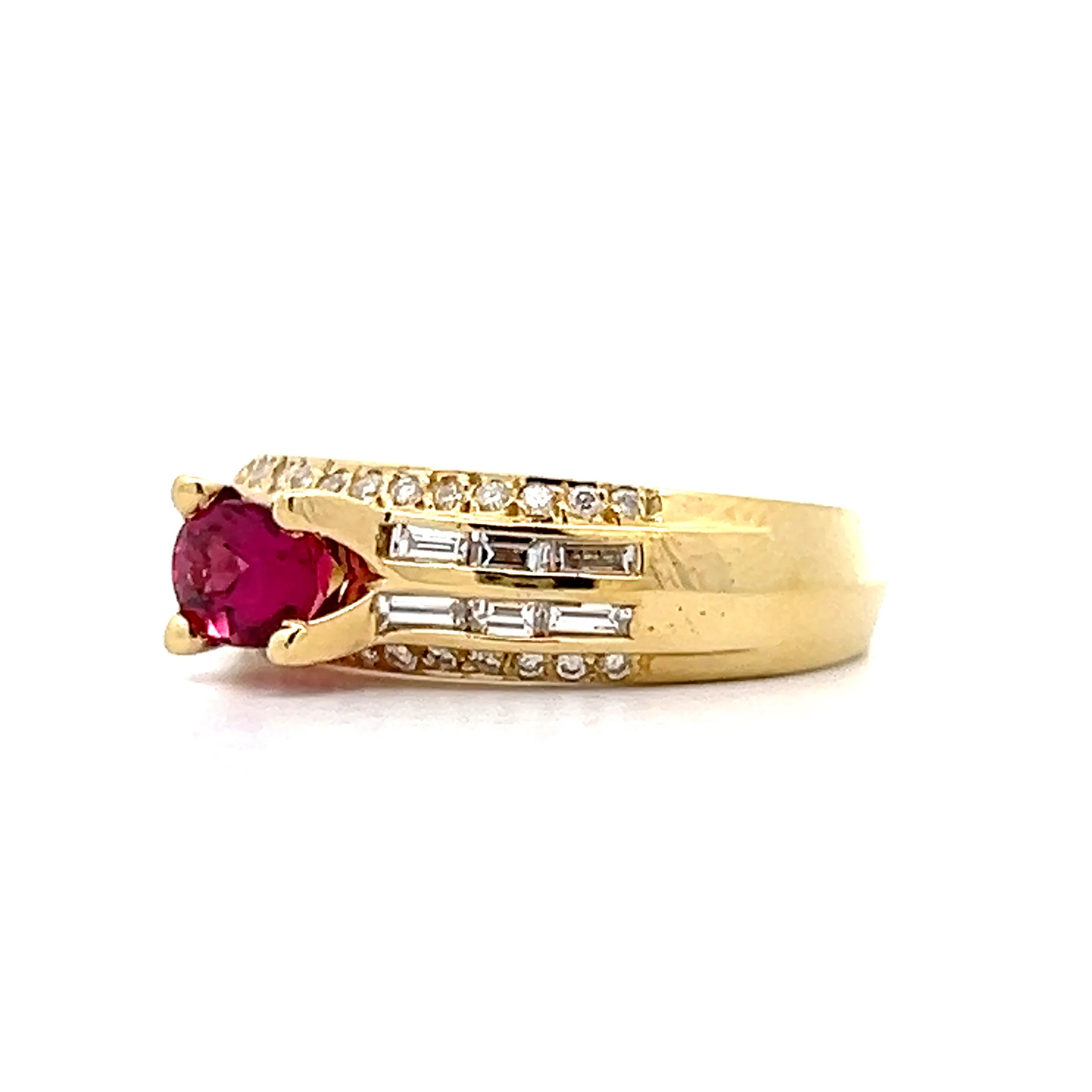 .61 Oval Pink Sapphire & Diamond Cocktail Ring in 18k - Image 2