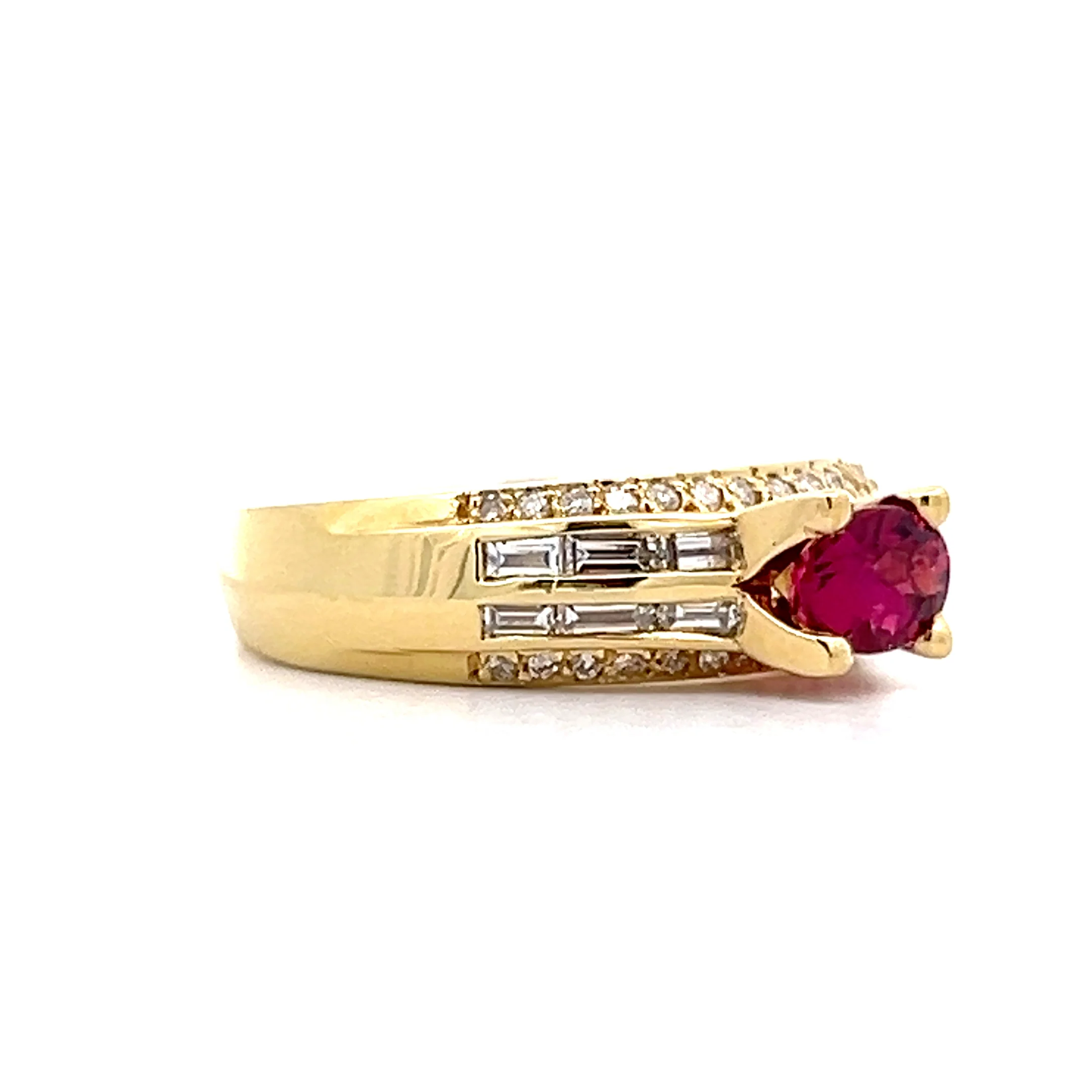 .61 Oval Pink Sapphire & Diamond Cocktail Ring in 18k - Image 3