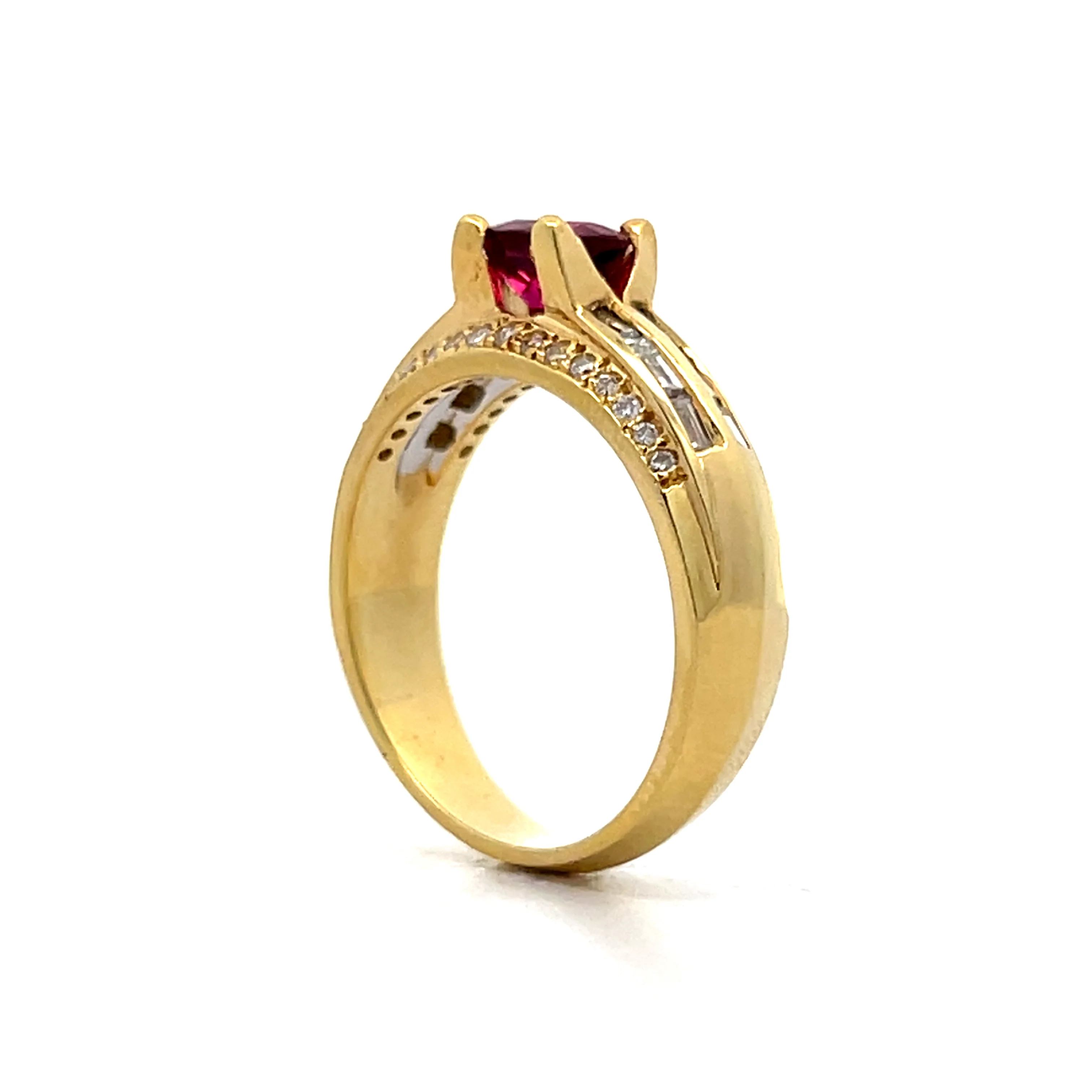 .61 Oval Pink Sapphire & Diamond Cocktail Ring in 18k - Image 5