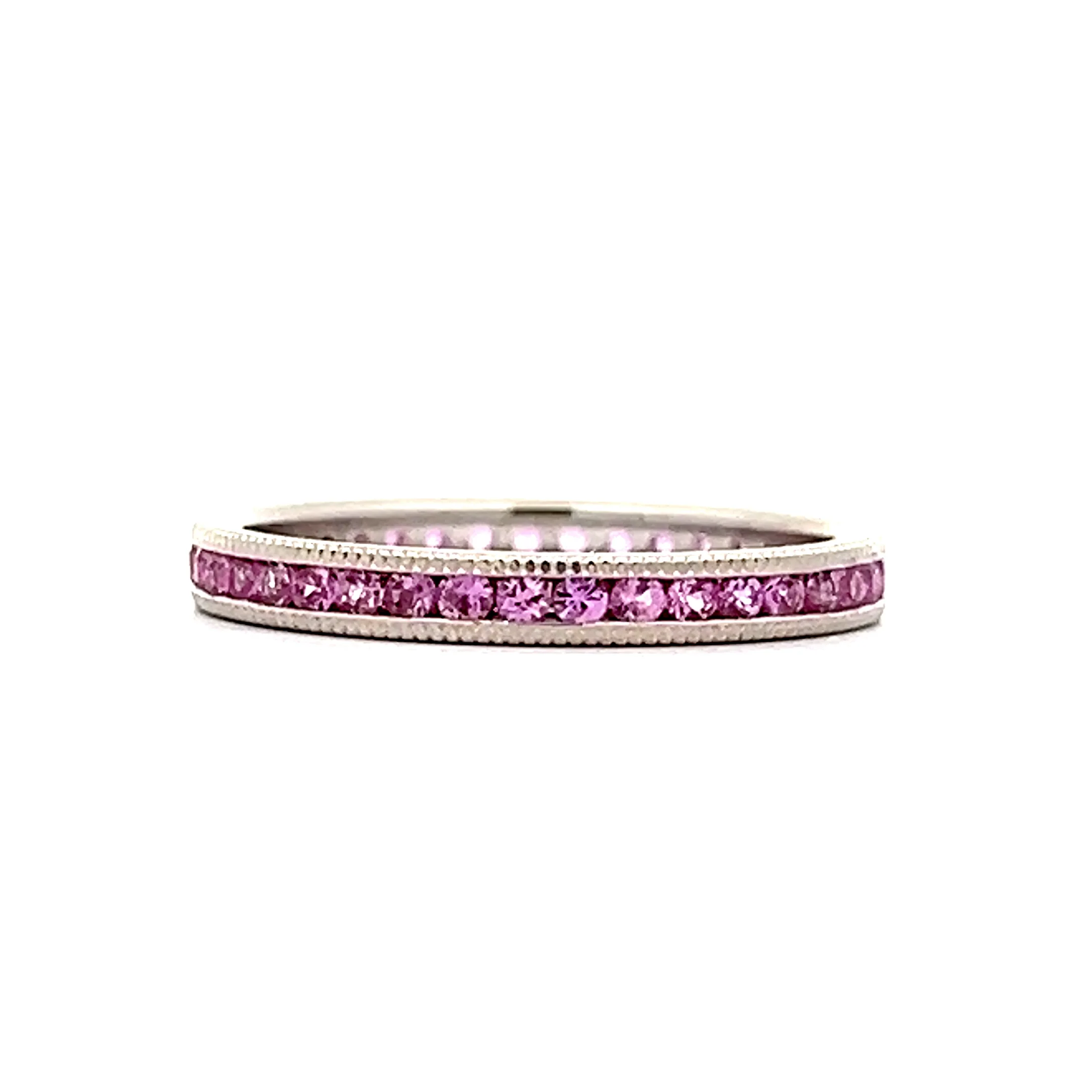 .61 Pink Sapphire Eternity Band in 18k White Gold - Image 2