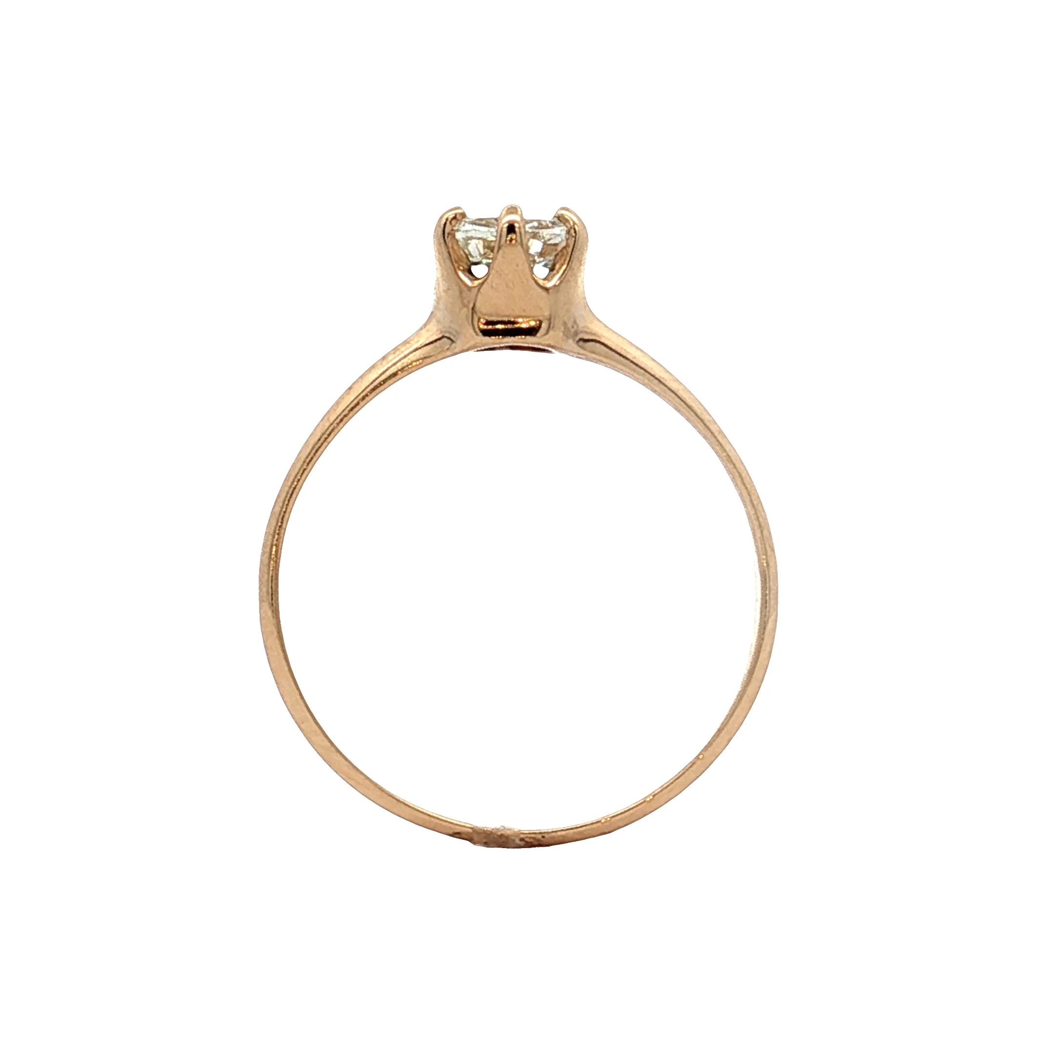 .62 Antique Victorian Rose Diamond Engagement Ring 14k - Image 4