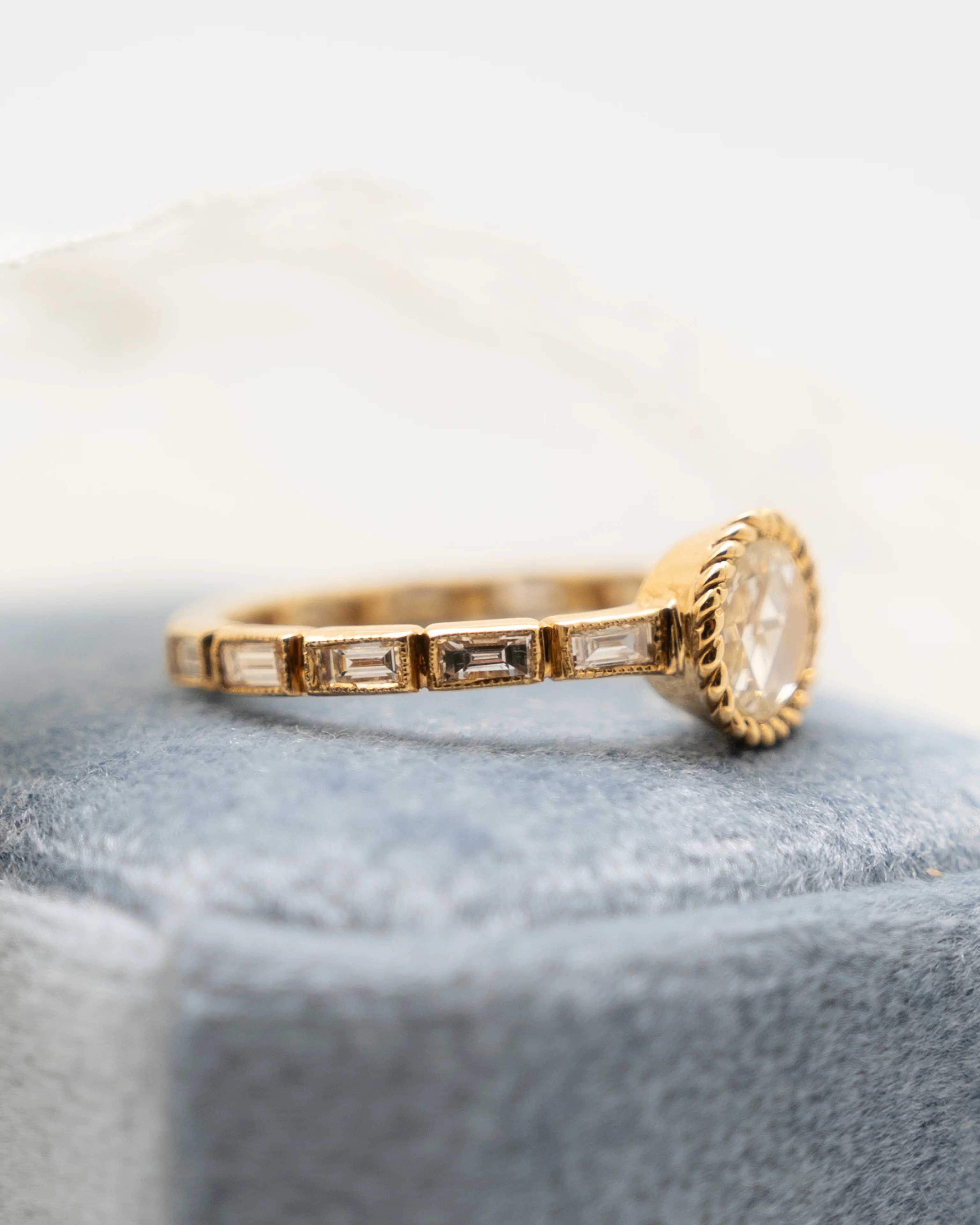 .62 Rose Cut Diamond Engagement Ring in 18k - Image 8