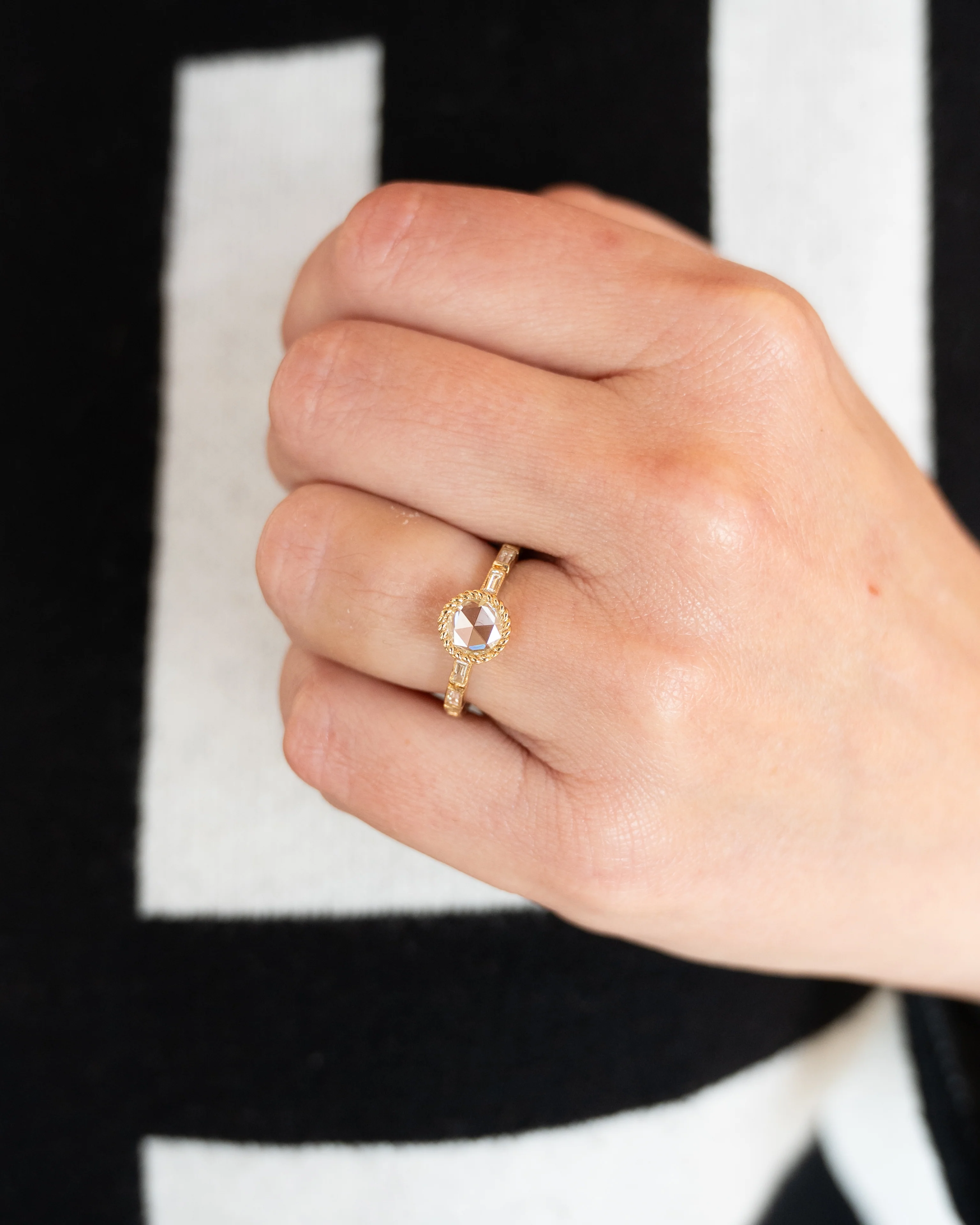 .62 Rose Cut Diamond Engagement Ring in 18k - Image 9