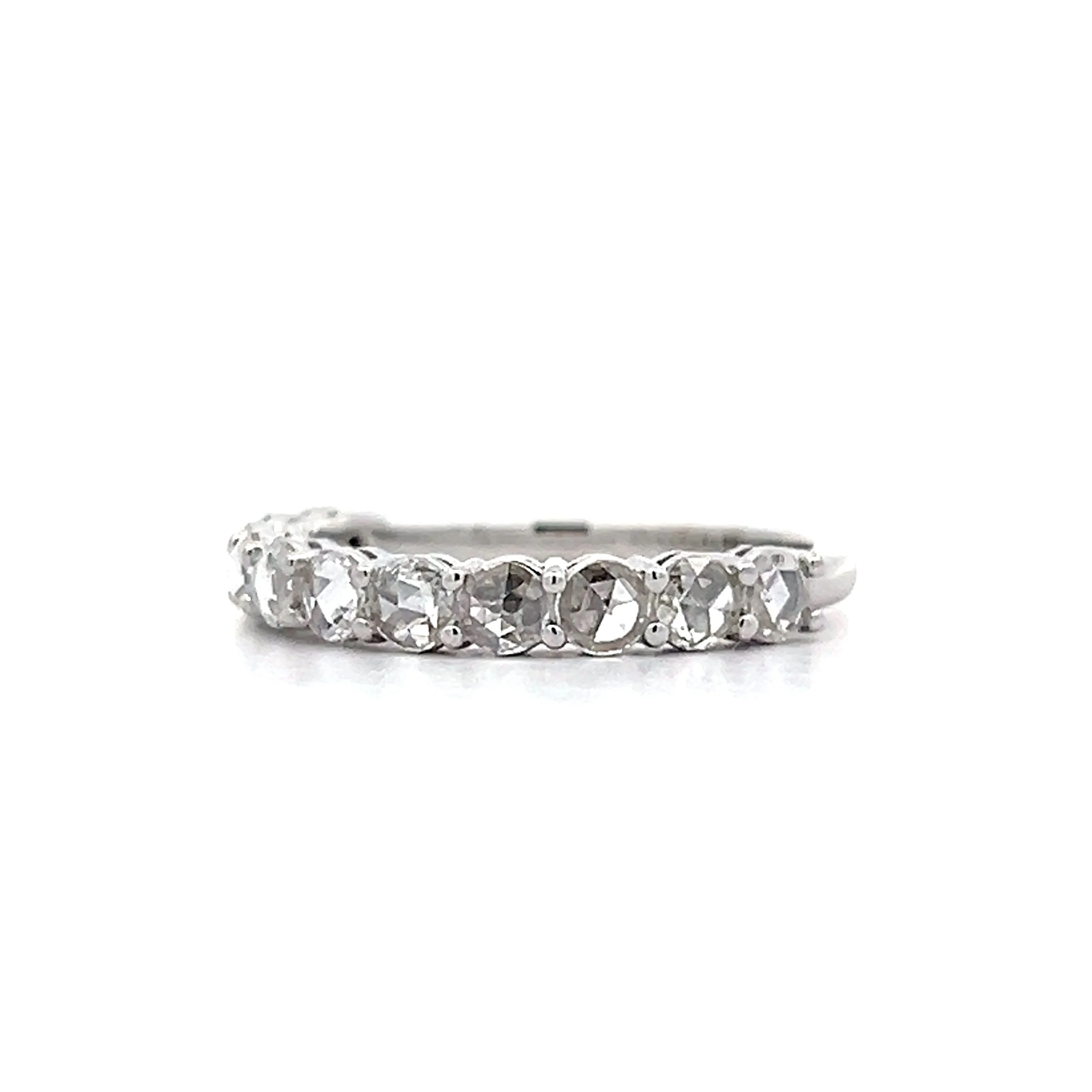 .62 Rose Cut Diamond Wedding Band in 14k - Image 2