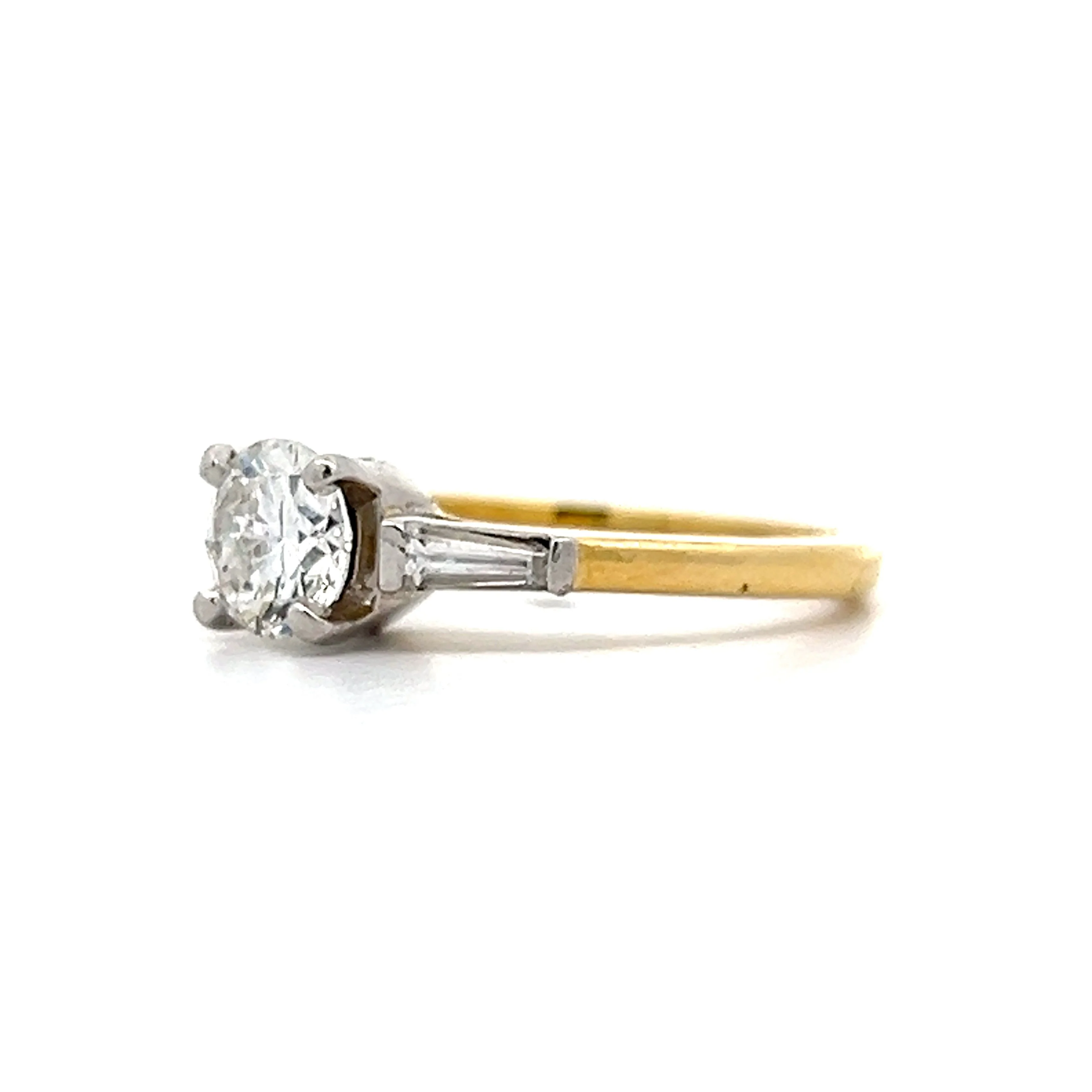 .62 Round Brilliant Diamond Engagement Ring in 14k/Platinum - Image 2