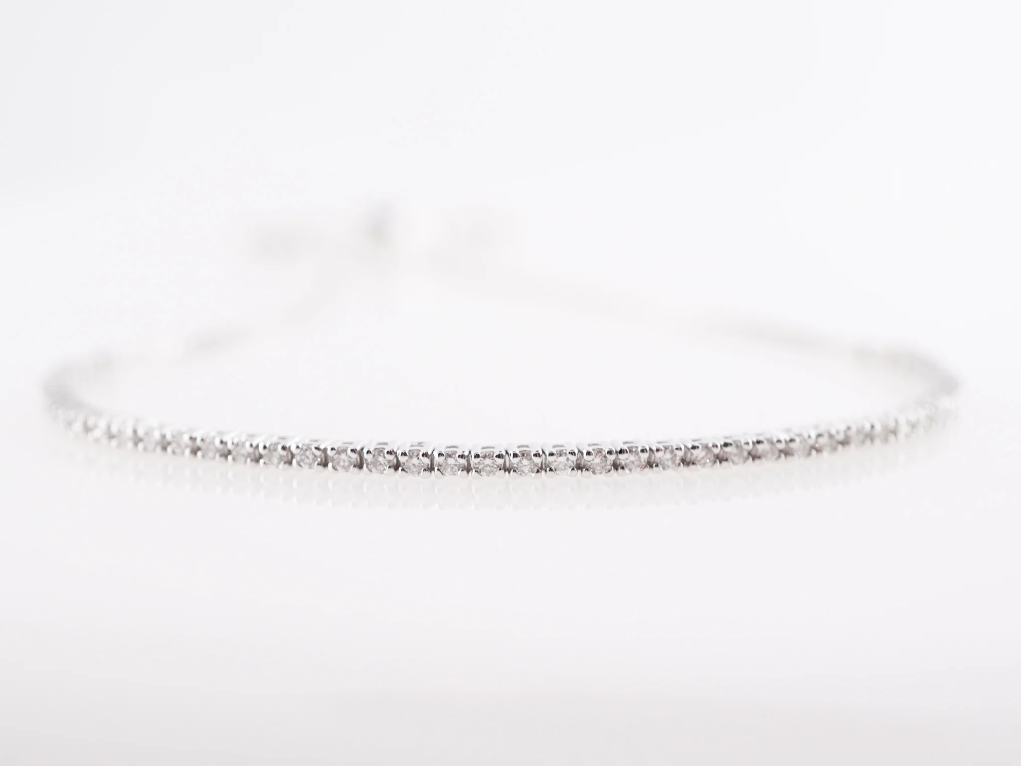 .62 Thin Diamond Bracelet in 14k White Gold - Image 4