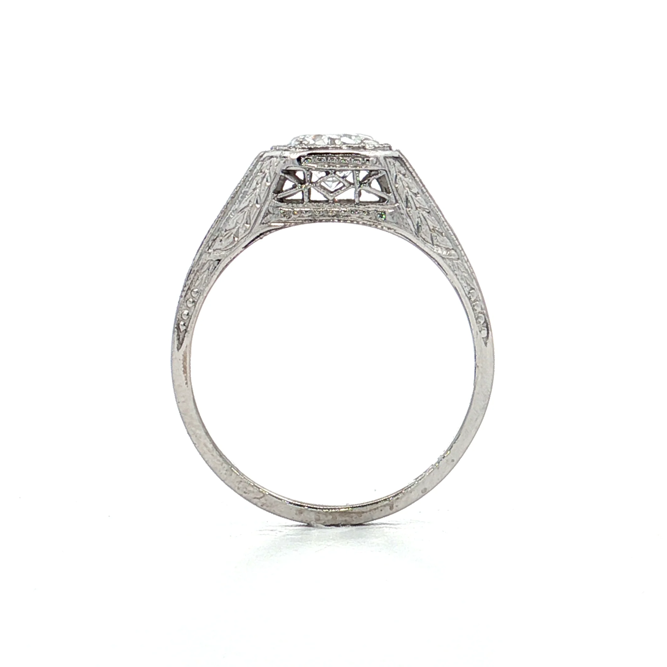 .65 Antique 1920s Diamond Engagement Ring 18k - Image 4