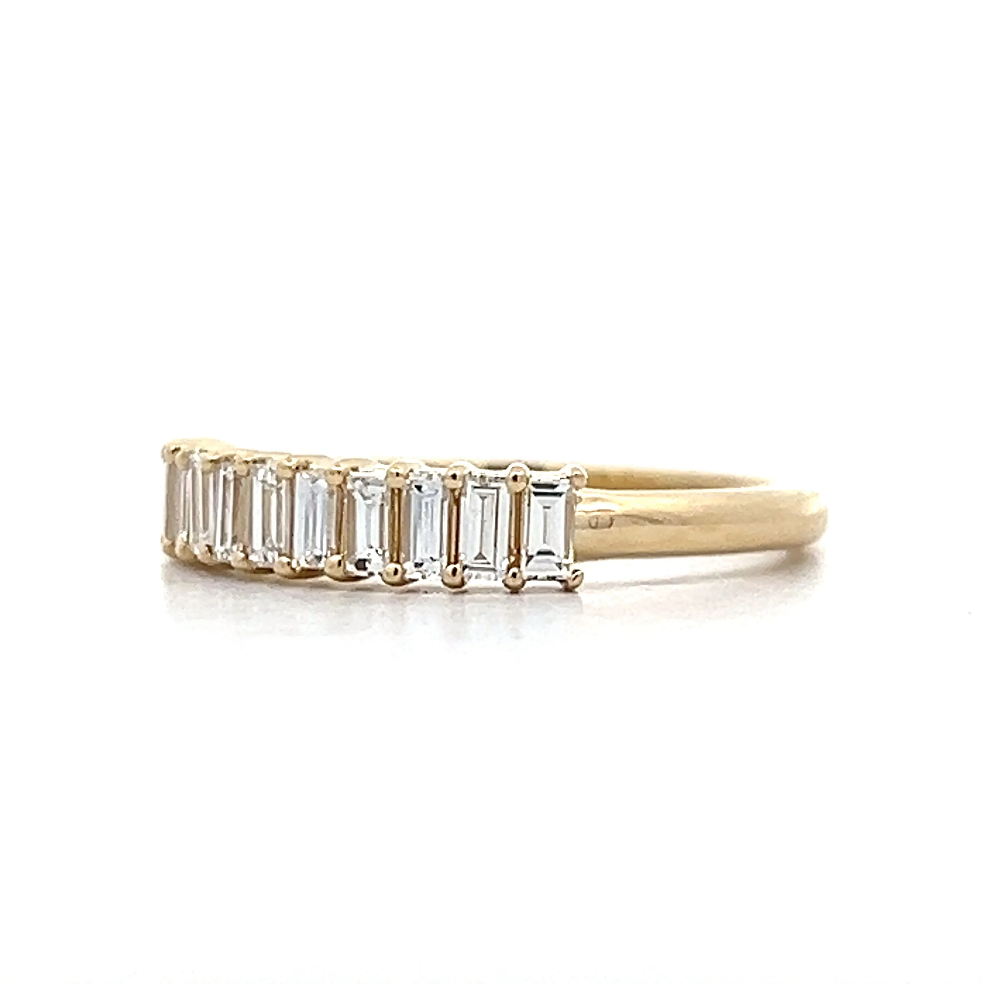 .66 Baguette Diamond Stacking Band in Yellow Gold - Image 2