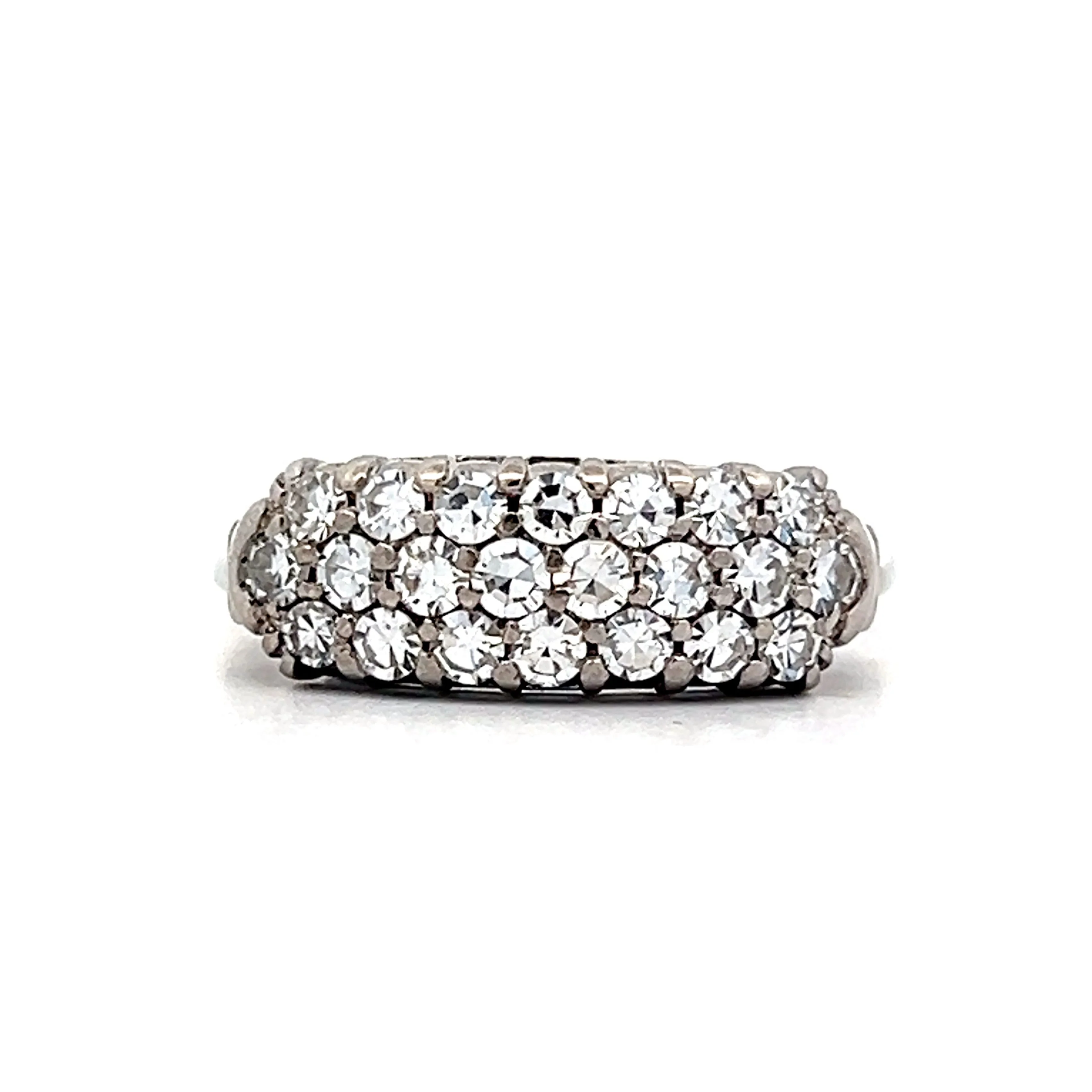 .66 Vintage 1950's Diamond Ring in 18k White Gold