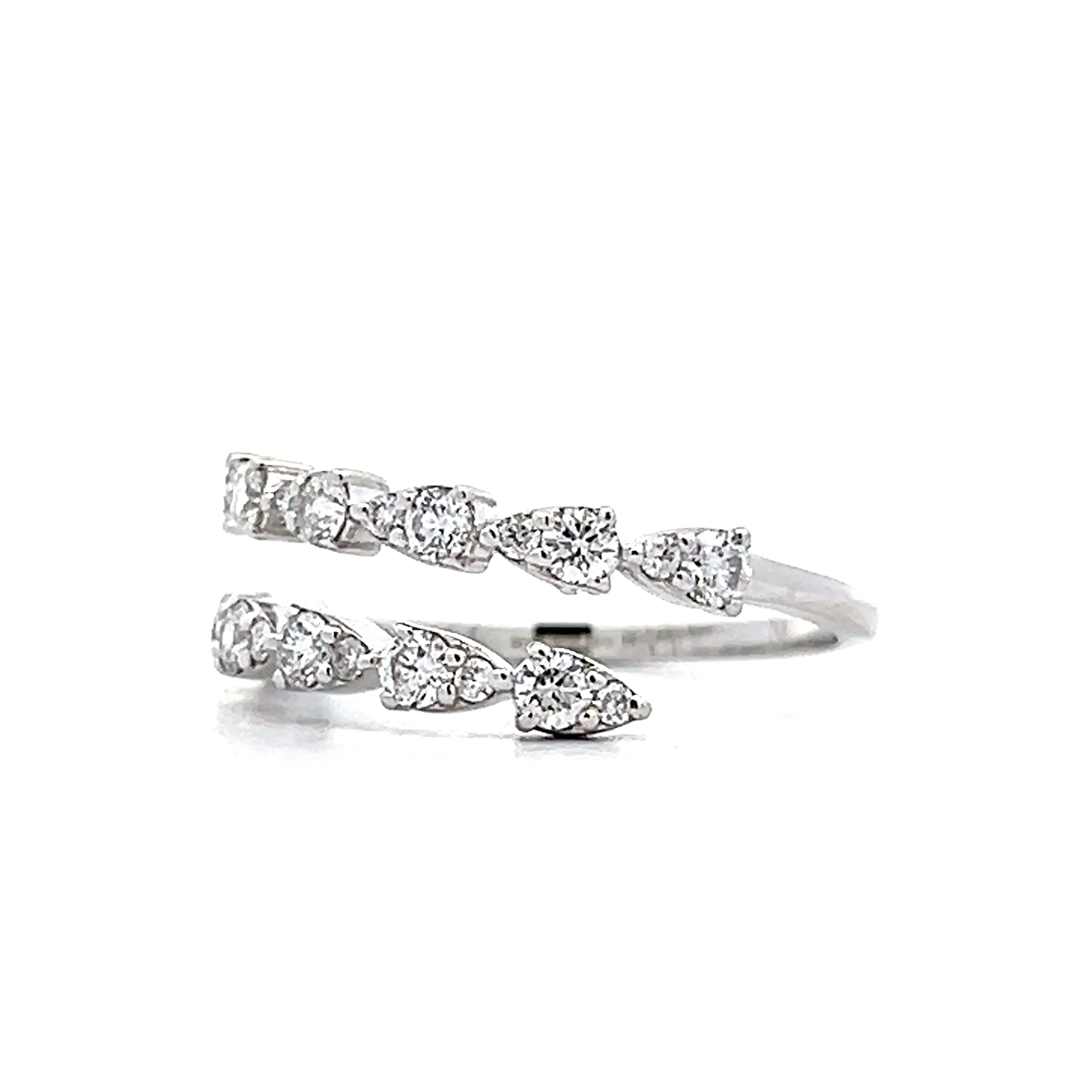 .66 Wrap Style Cocktail Ring in 18k White Gold - Image 2