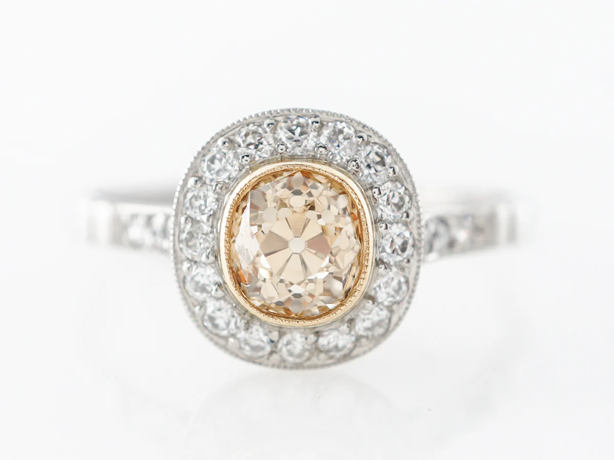 .67 Fancy Yellow Diamond Engagement Ring in Platinum