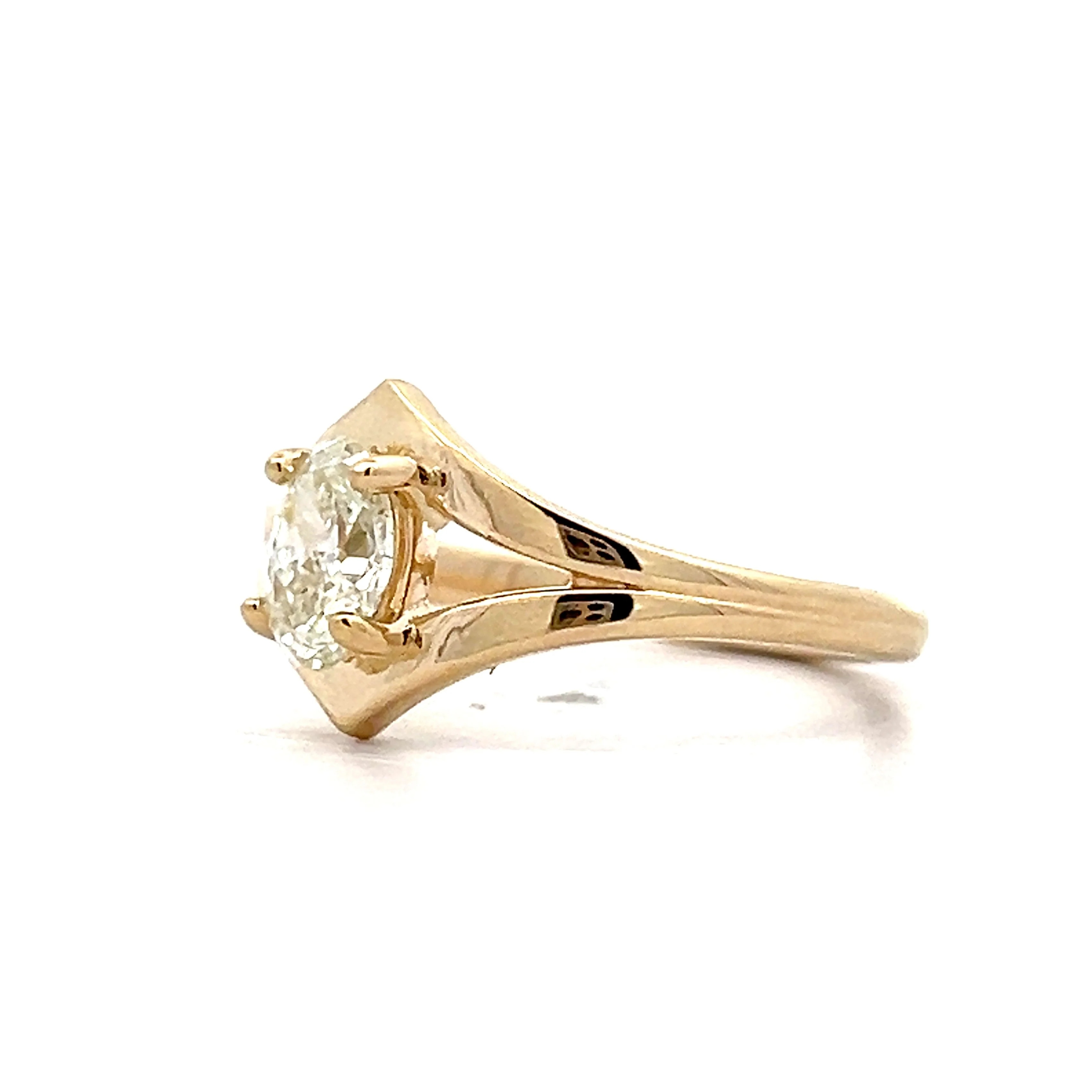.67 Solitaire Oval Diamond Engagement Ring in 14k - Image 2