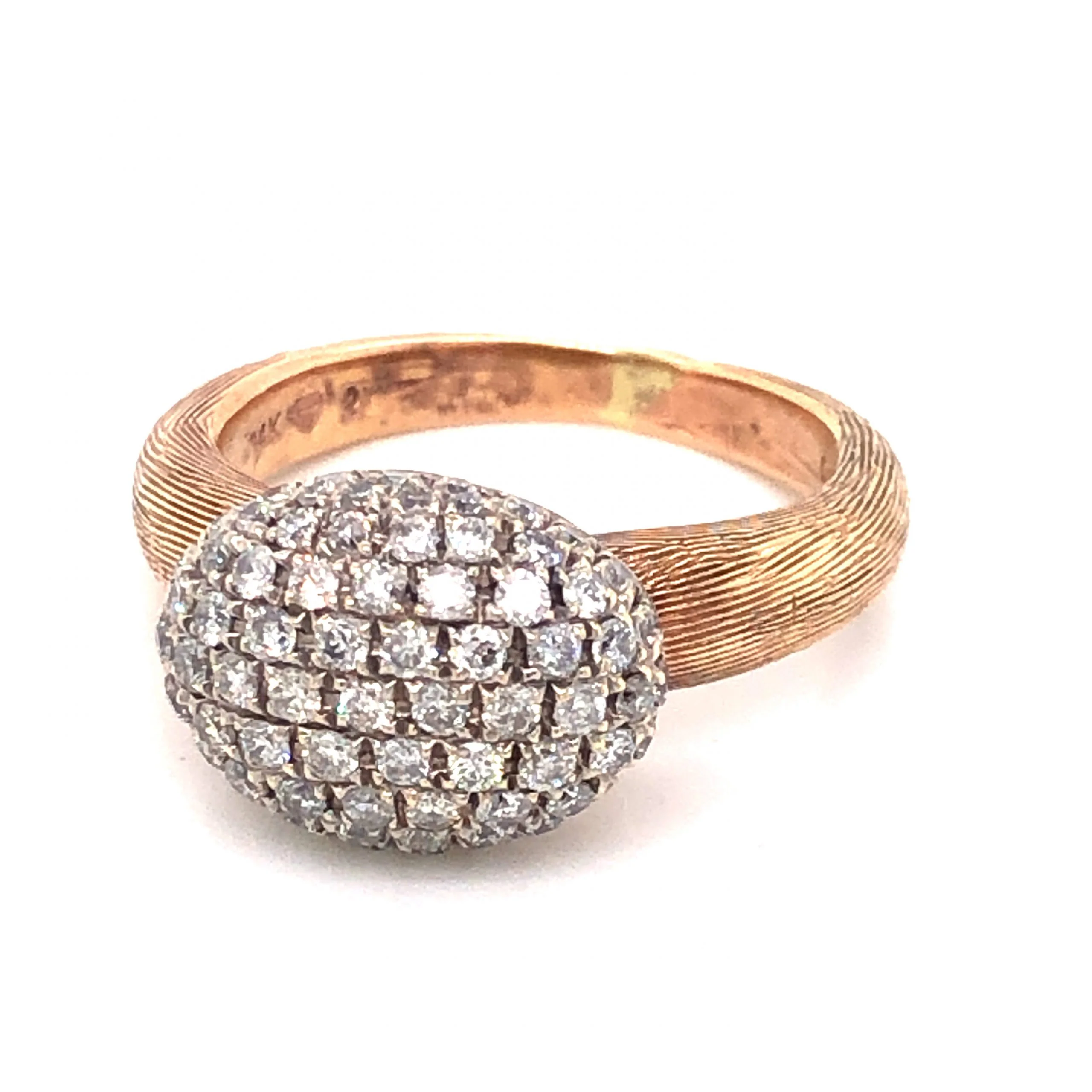 .68 Pave Diamond Cocktail Ring in 14k Rose Gold - Image 2