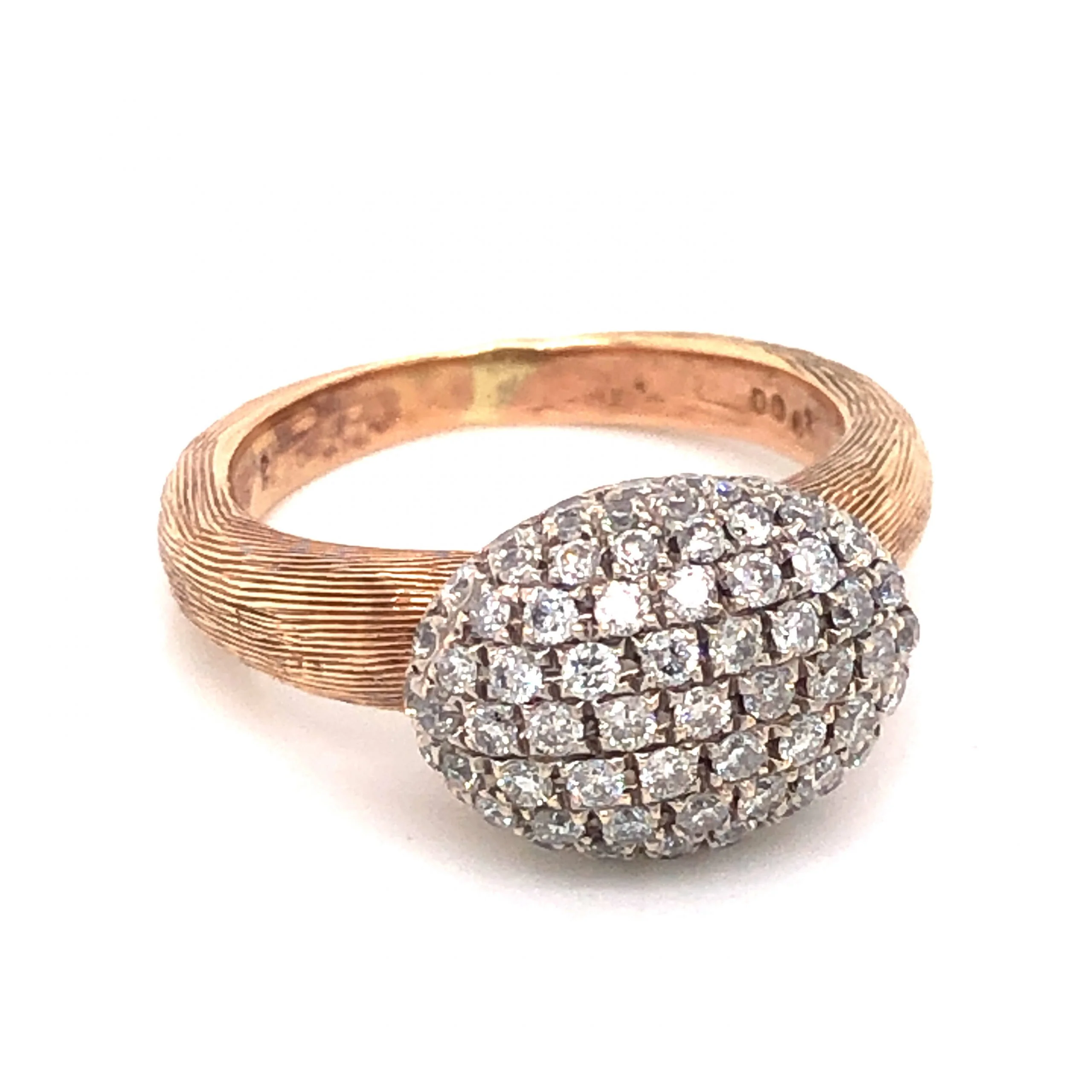 .68 Pave Diamond Cocktail Ring in 14k Rose Gold - Image 3