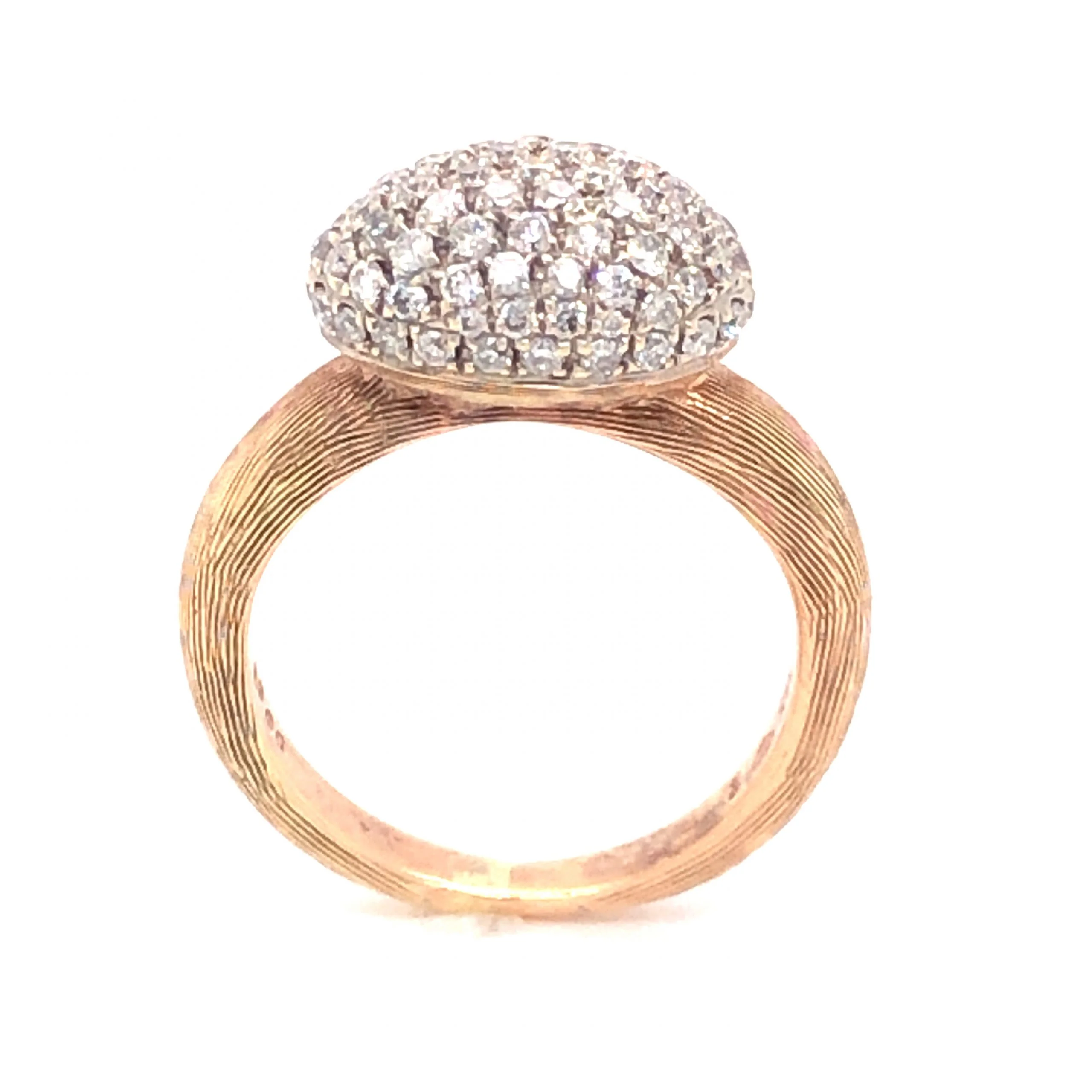 .68 Pave Diamond Cocktail Ring in 14k Rose Gold - Image 4