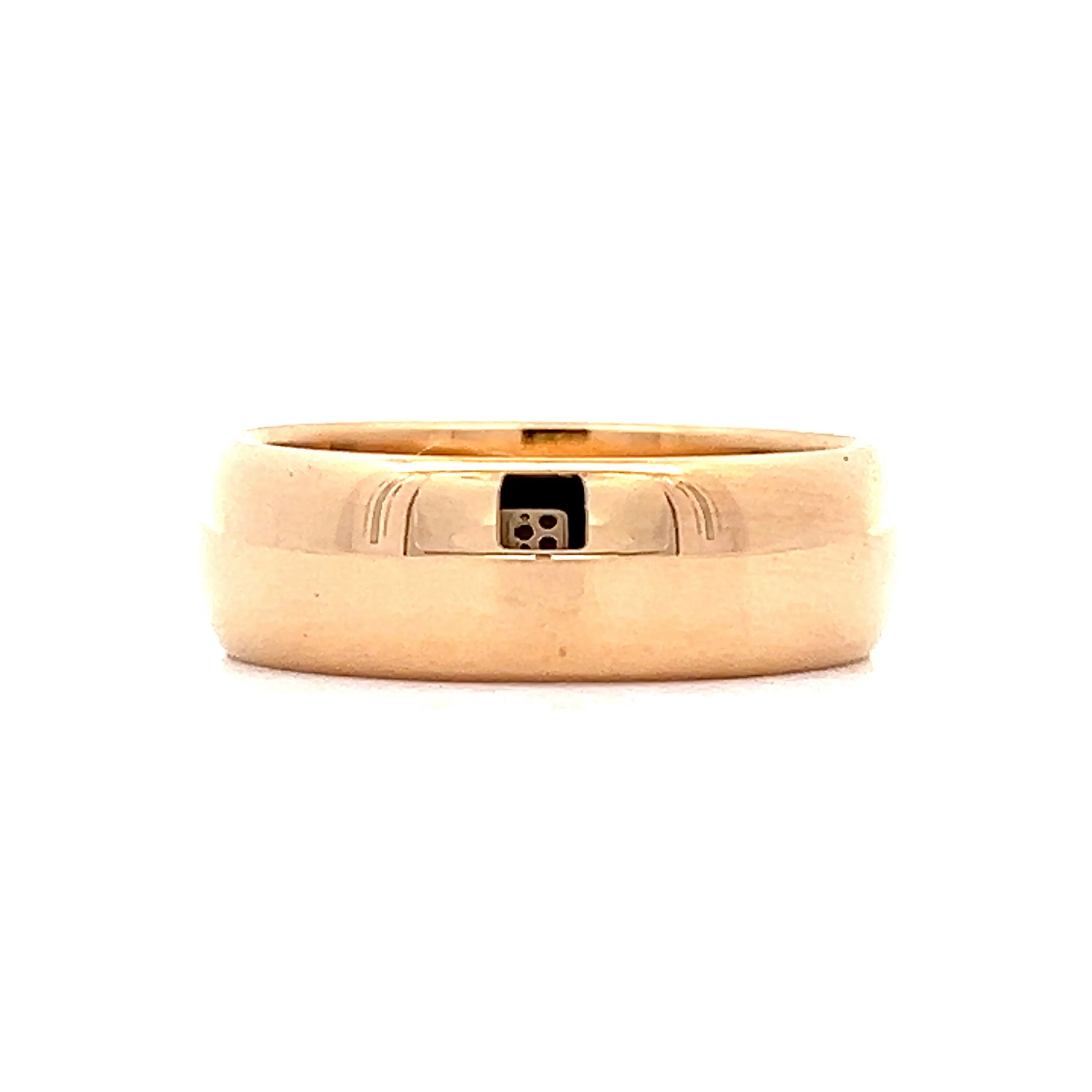 6mm Antique Art Deco Wedding Band in 14k Yellow Gold