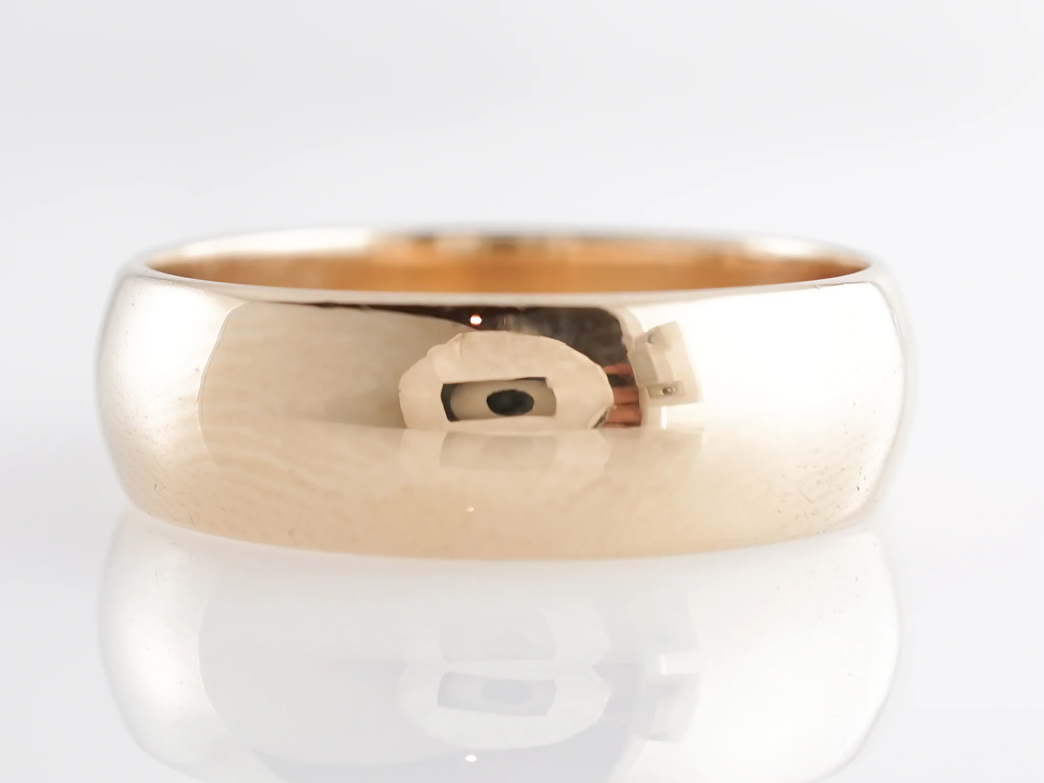 6mm Half Round Men's Wedding Band in 14k Yellow Gold