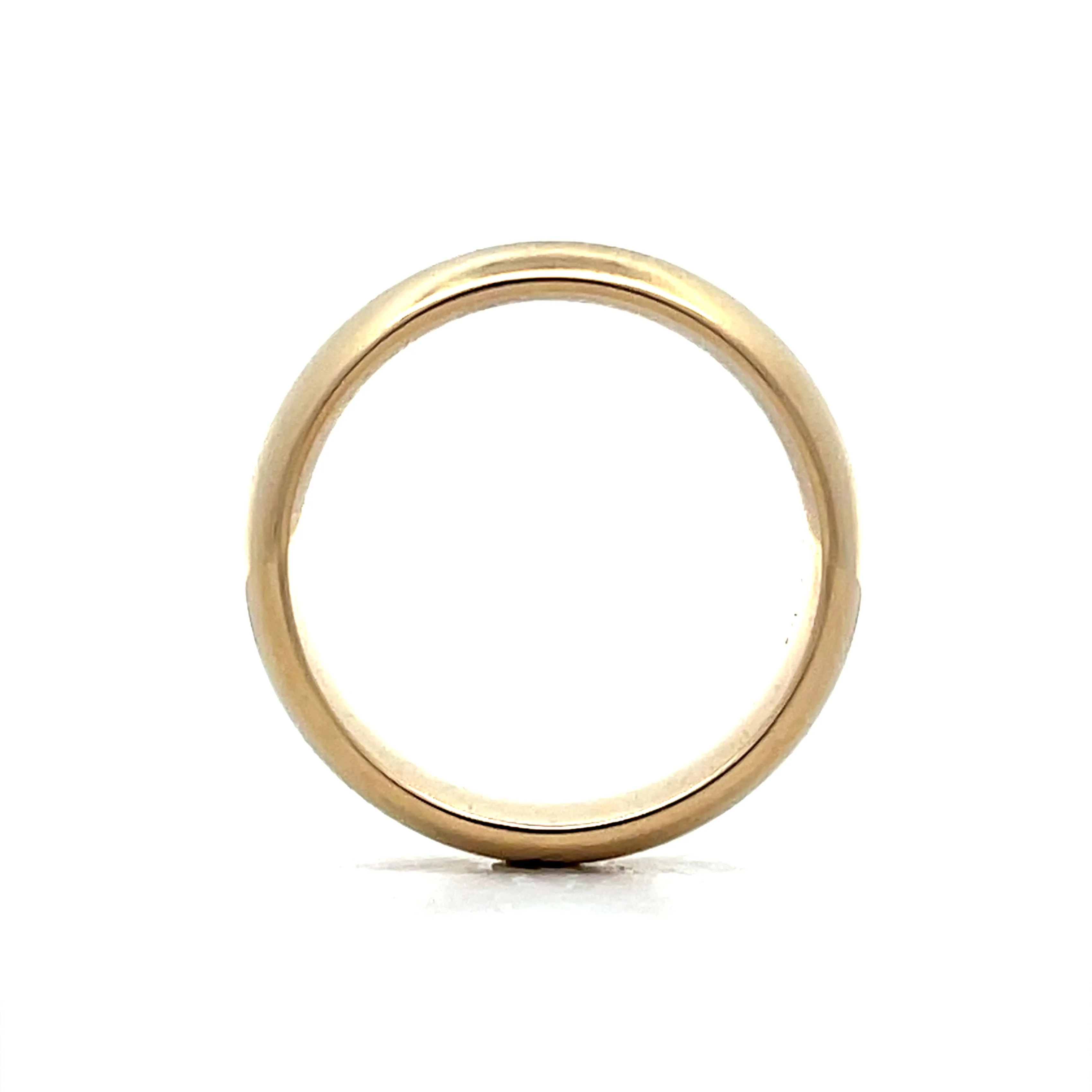 6mm Mens Half Round Wedding Band in 14k Yellow Gold - Image 4