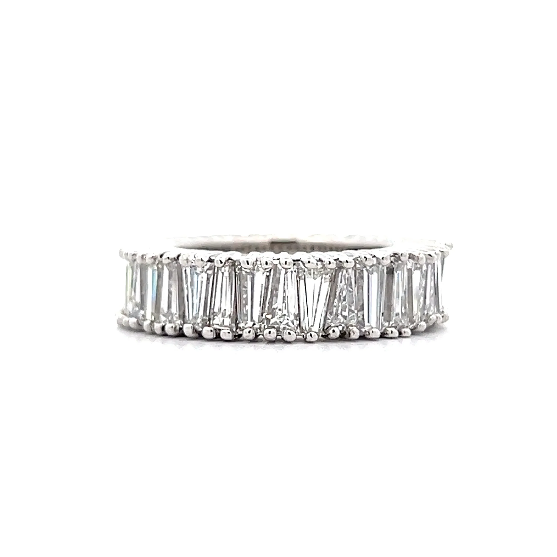7.68 Baguette Diamond Eternity Ring Platinum
