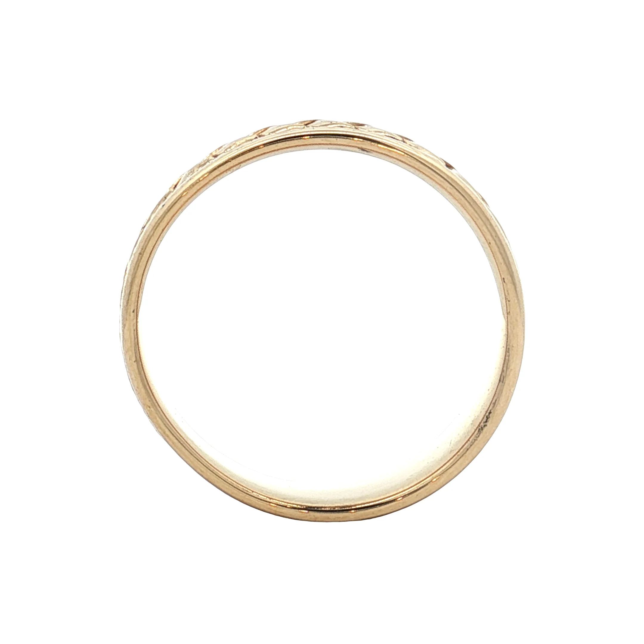 7.75 Mens Braided Texture Wedding Band 14k Yellow Gold - Image 4