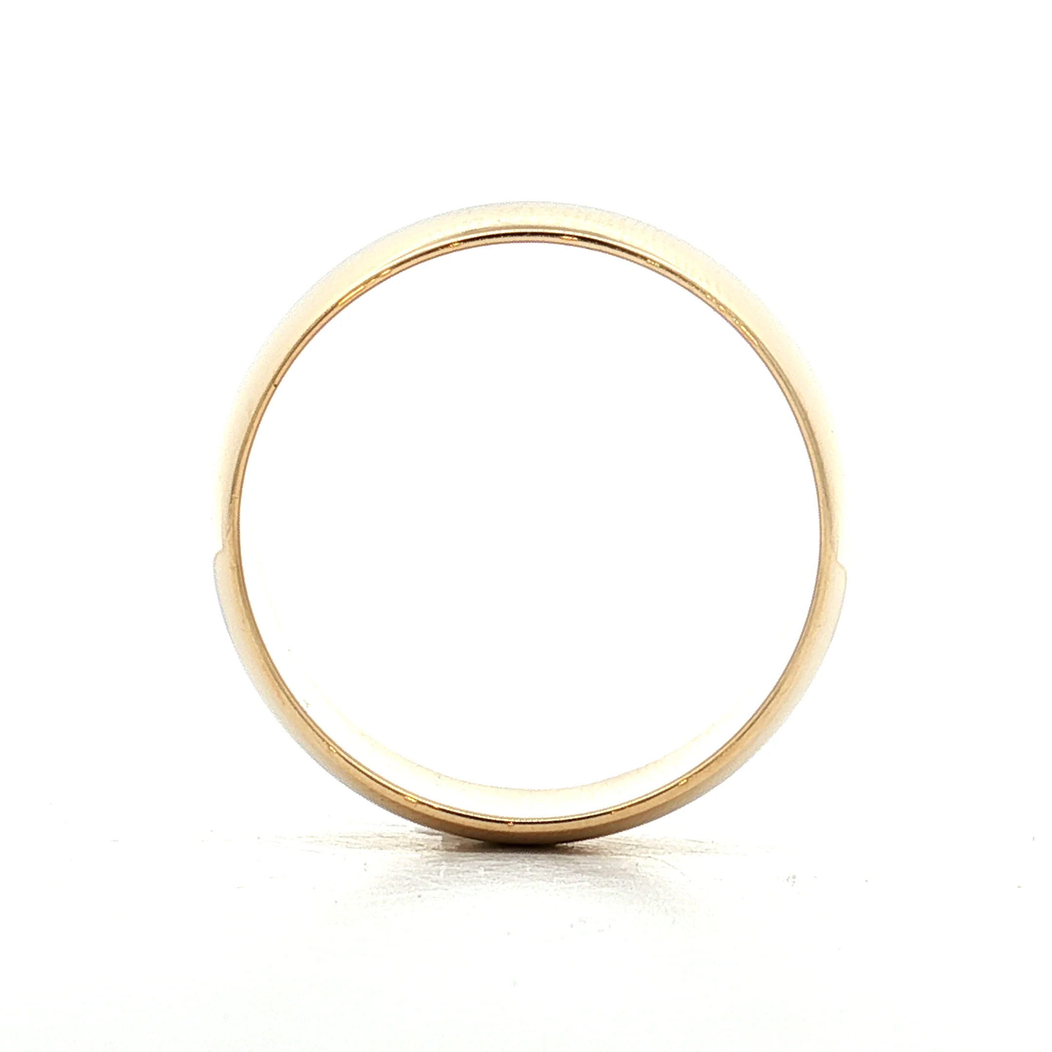 7.75mm Mens Half Round Wedding Band 14k Yellow Gold - Image 4