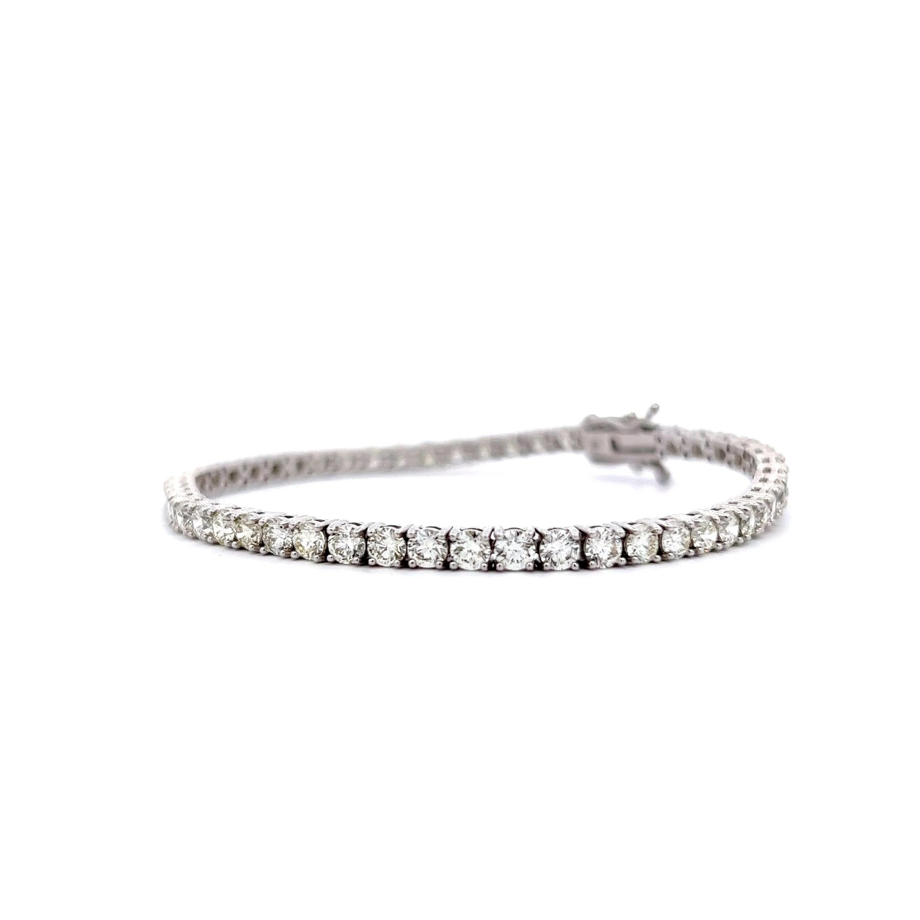7.80 Diamond Straight Line Bracelet in 14k White Gold - Image 2
