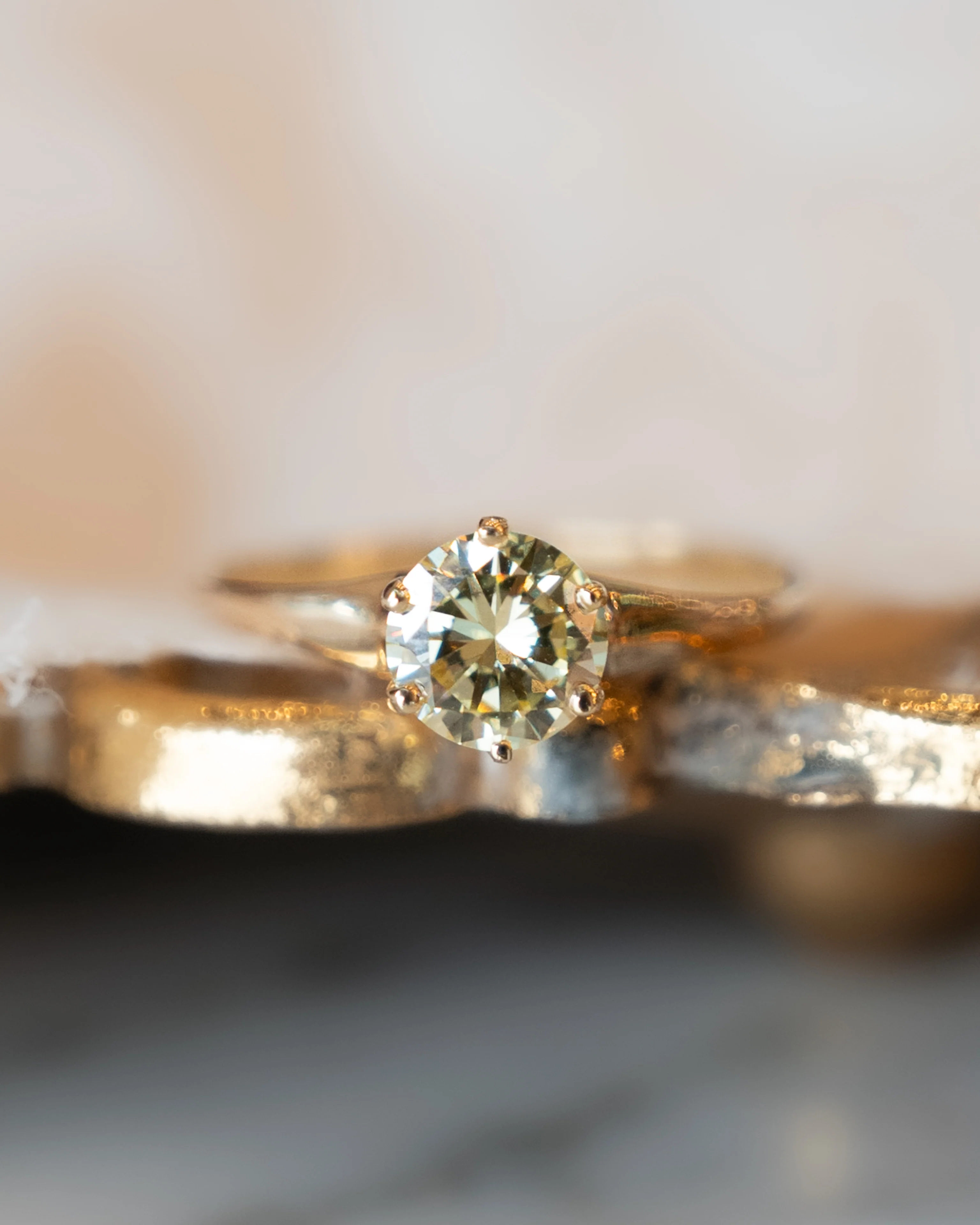 .70 Antique Fancy Yellow Diamond Engagement Ring in 14k - Image 6
