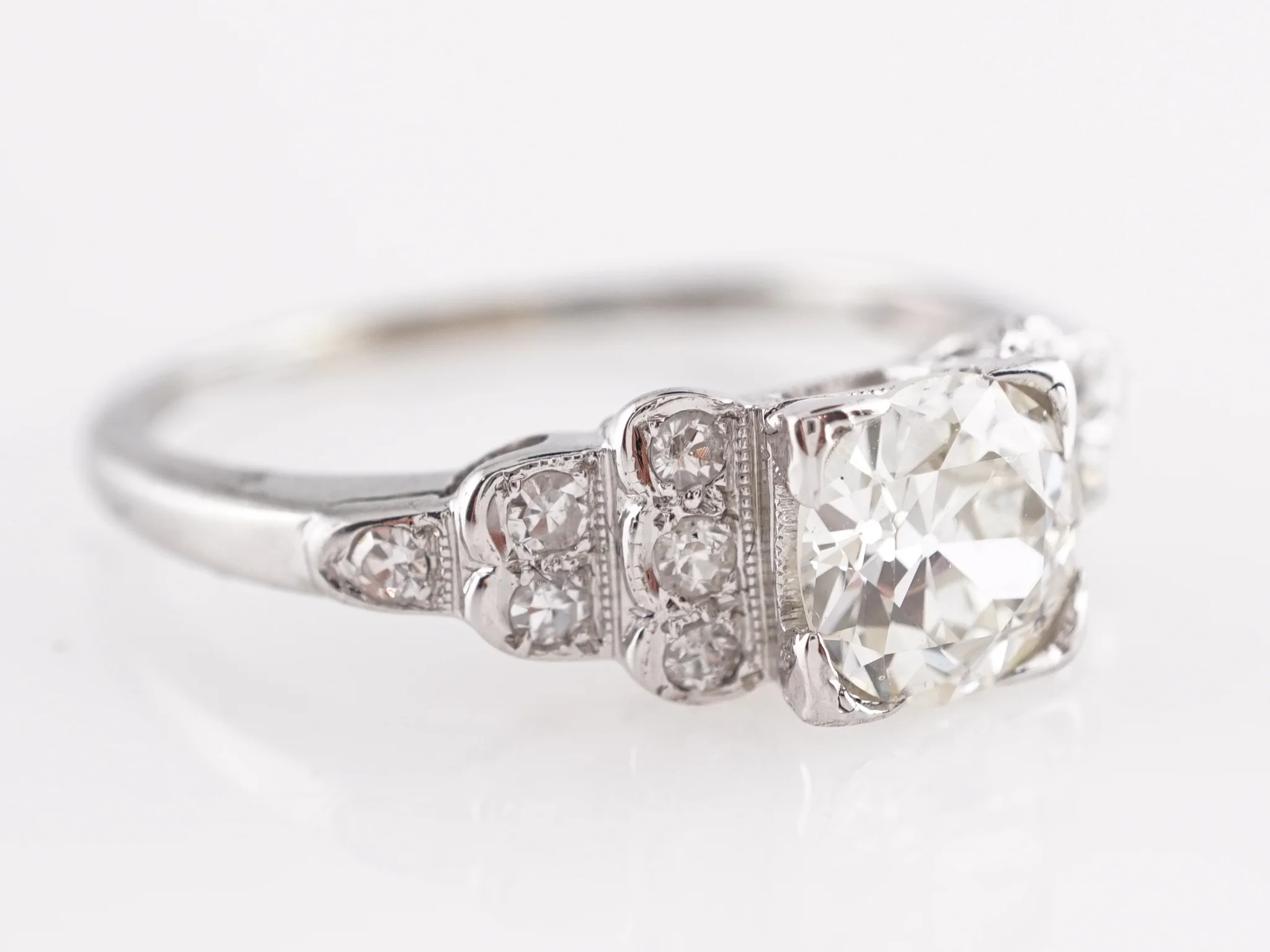 .70 Art Deco Diamond Engagement Ring in Platinum - Image 3