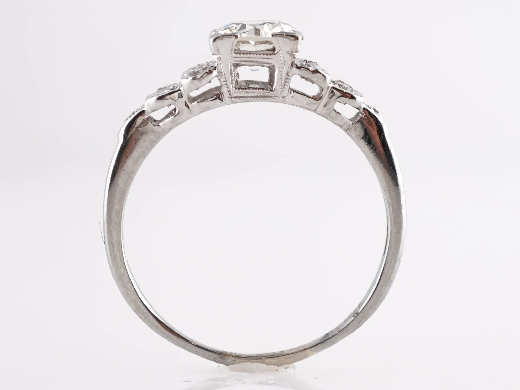 .70 Art Deco Diamond Engagement Ring in Platinum - Image 4