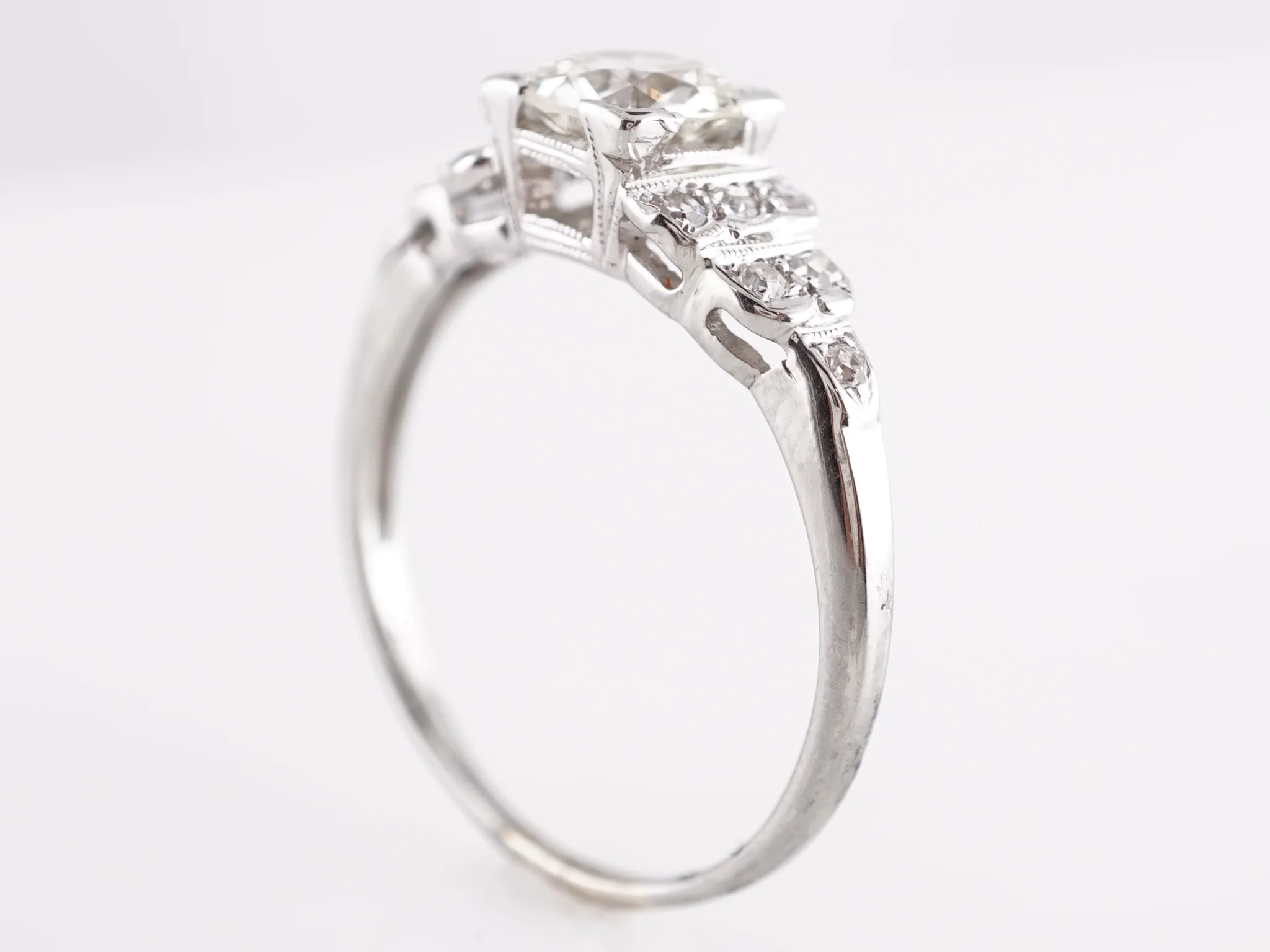 .70 Art Deco Diamond Engagement Ring in Platinum - Image 5
